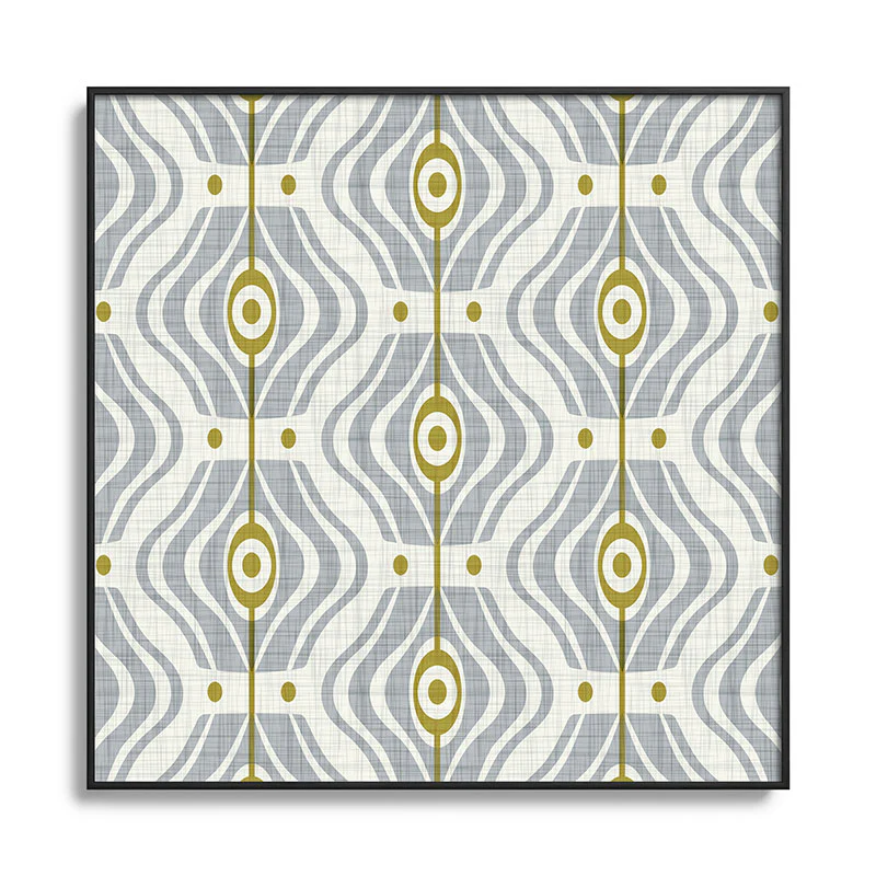 Heather Dutton Bungalow Grey Square Metal Framed Art Print - Image 21