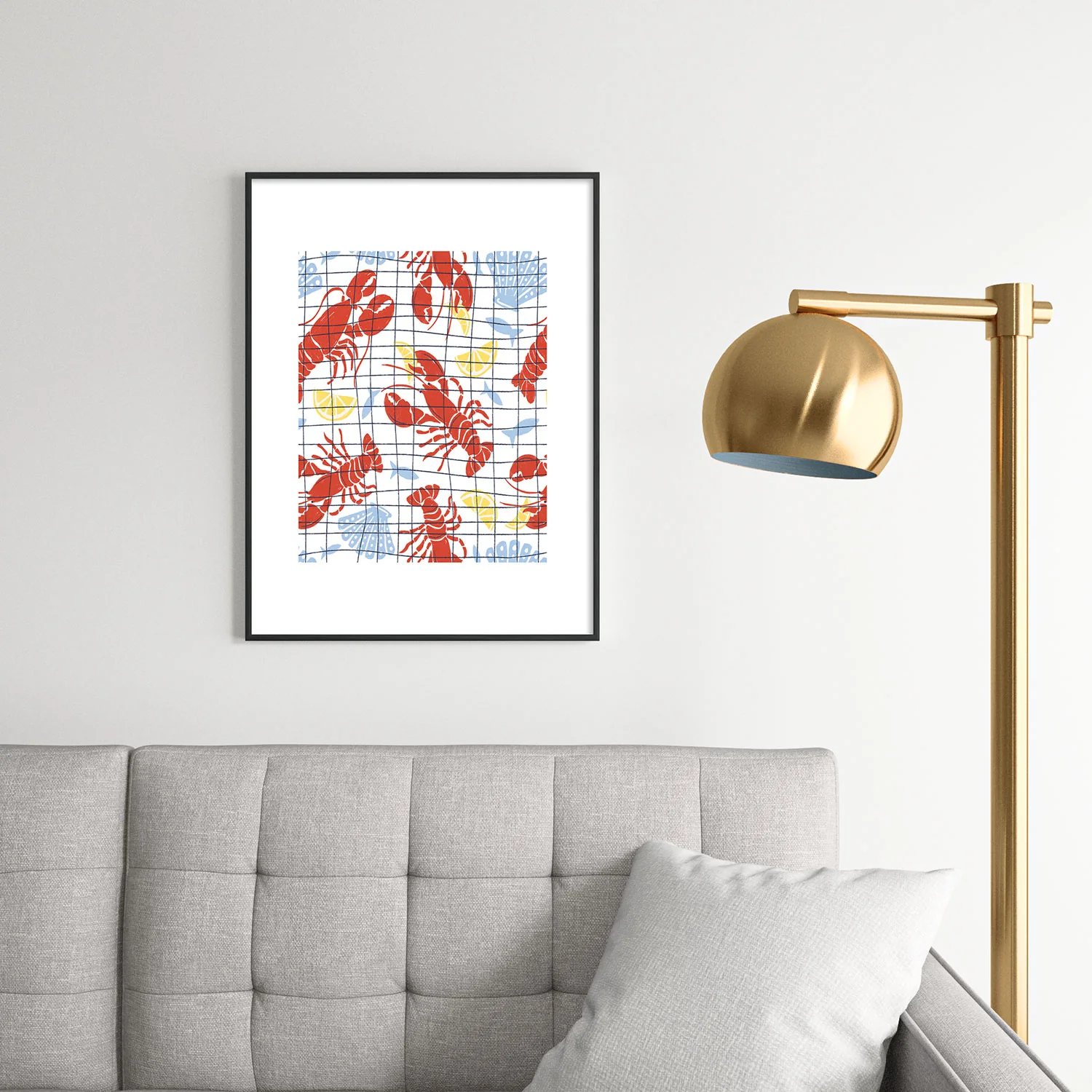 Heather Dutton Fresh Catch Summer Lobster Metal Framed Art Print - Image 34