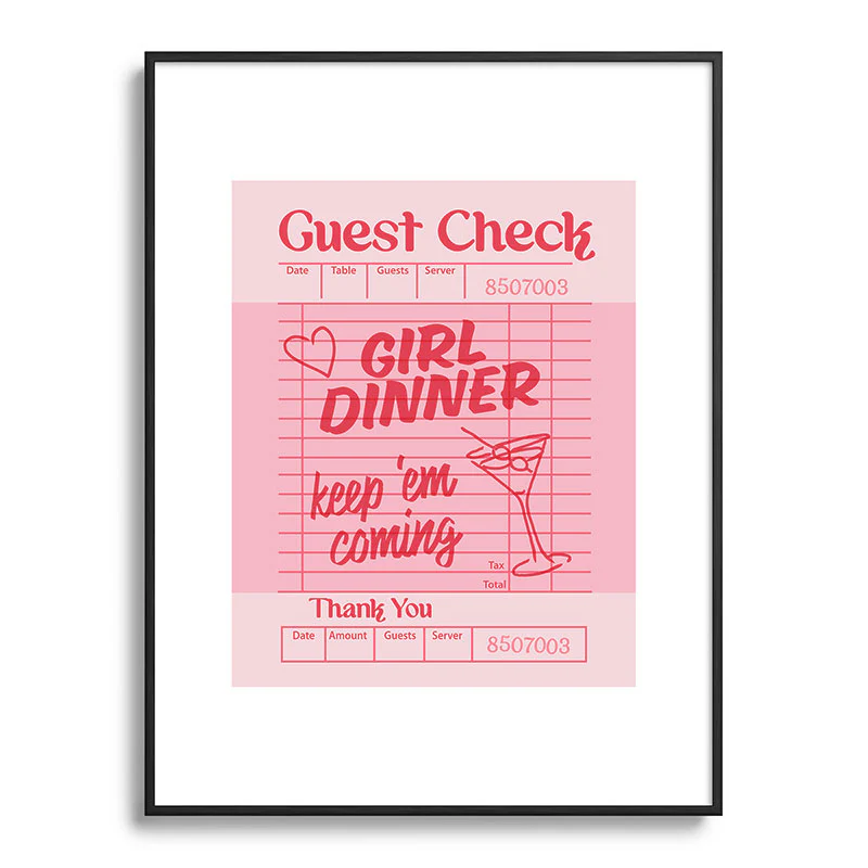 Heather Dutton Guest Check Keep Em Coming Metal Framed Art Print - Image 33