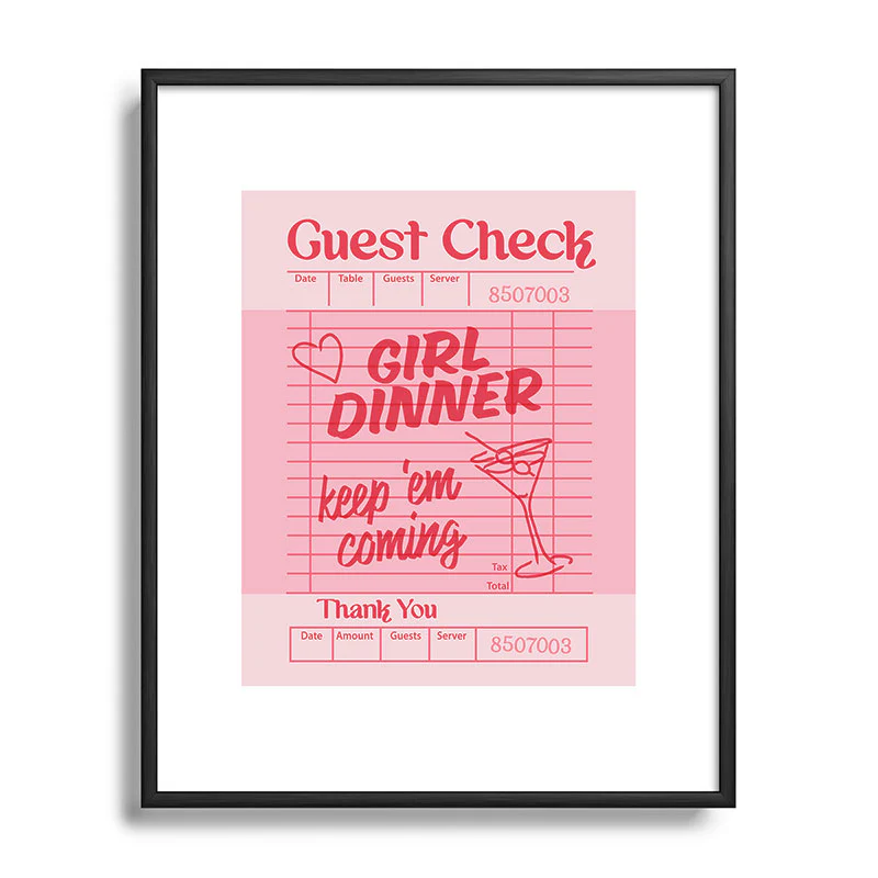 Heather Dutton Guest Check Keep Em Coming Metal Framed Art Print - Image 9