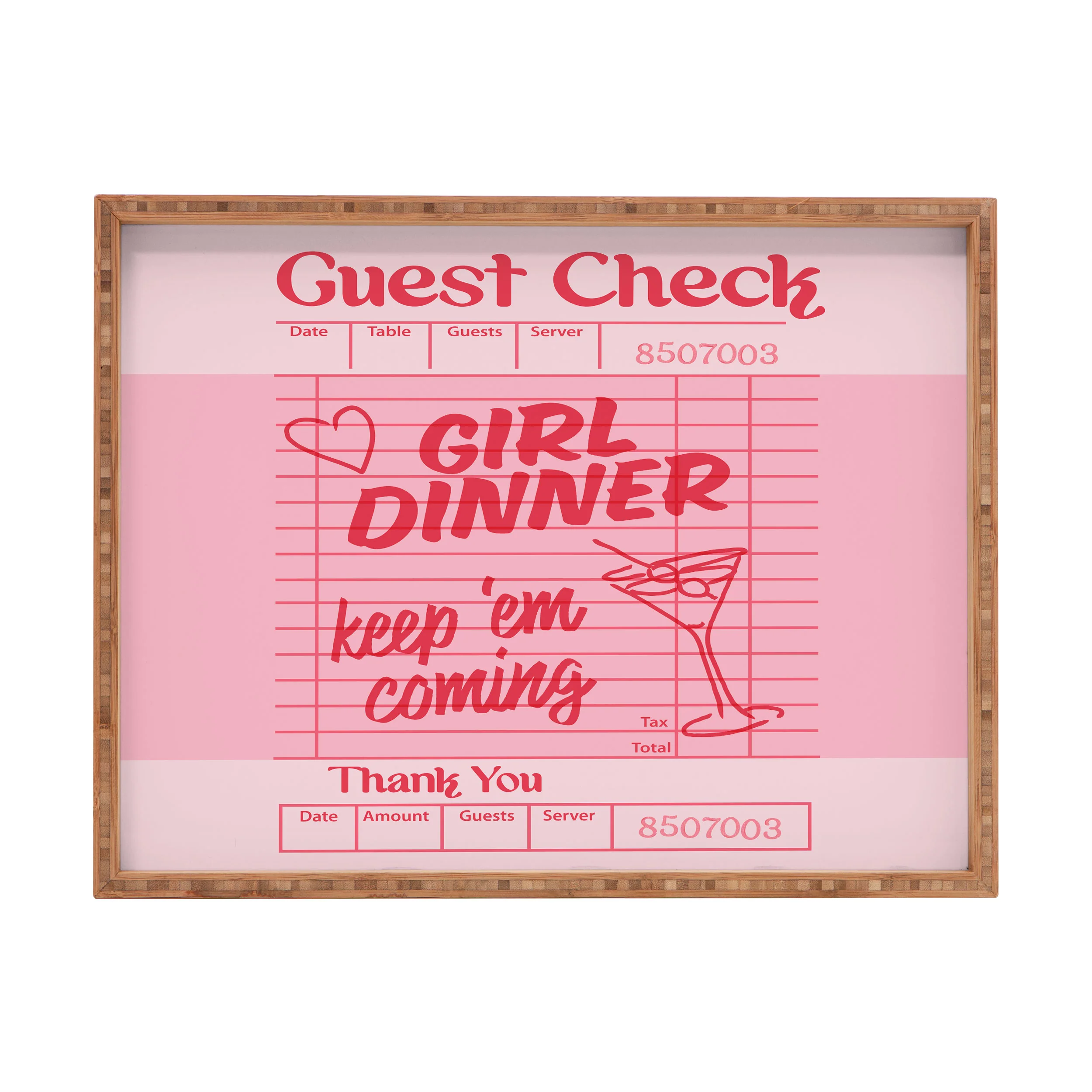 Heather Dutton Guest Check Keep Em Coming Rectangular Tray