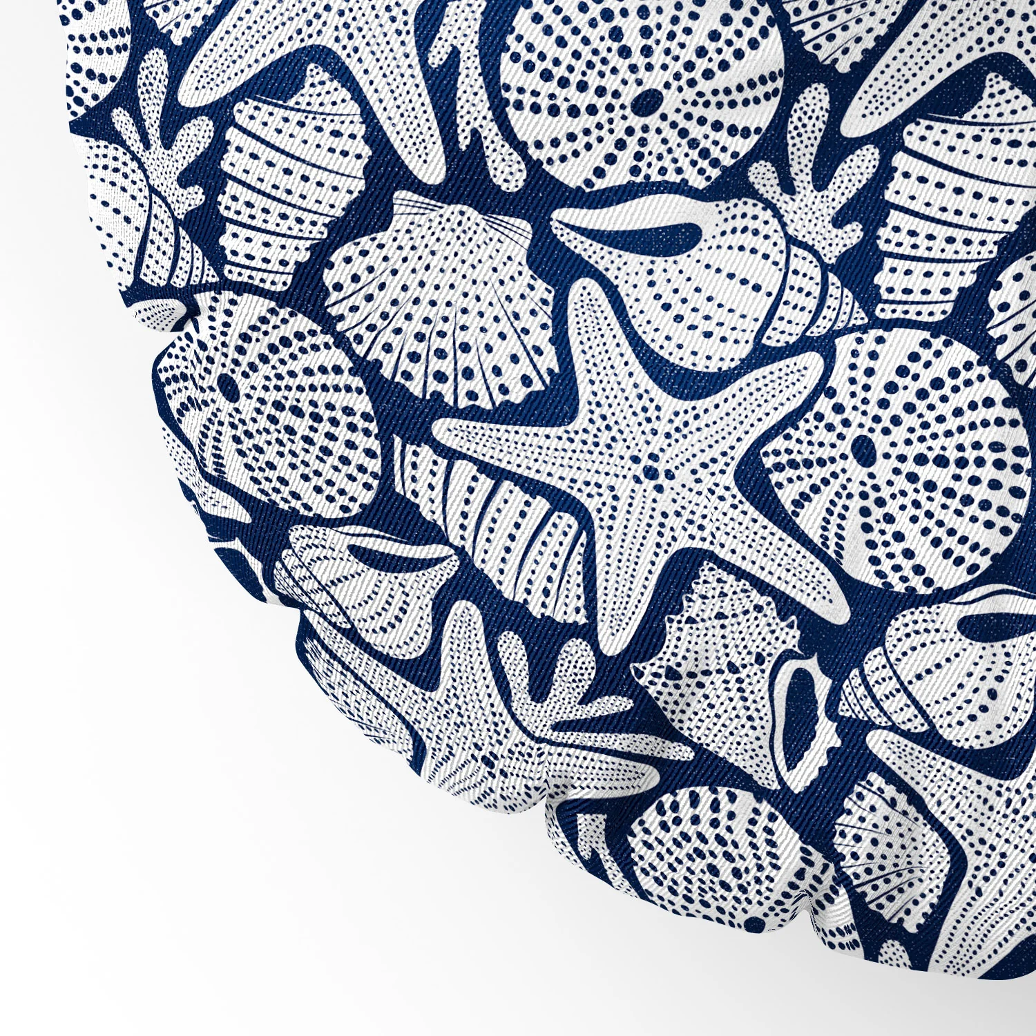 Heather Dutton Ocean Floor Nautical Shells Floor Pillow Round - Image 5