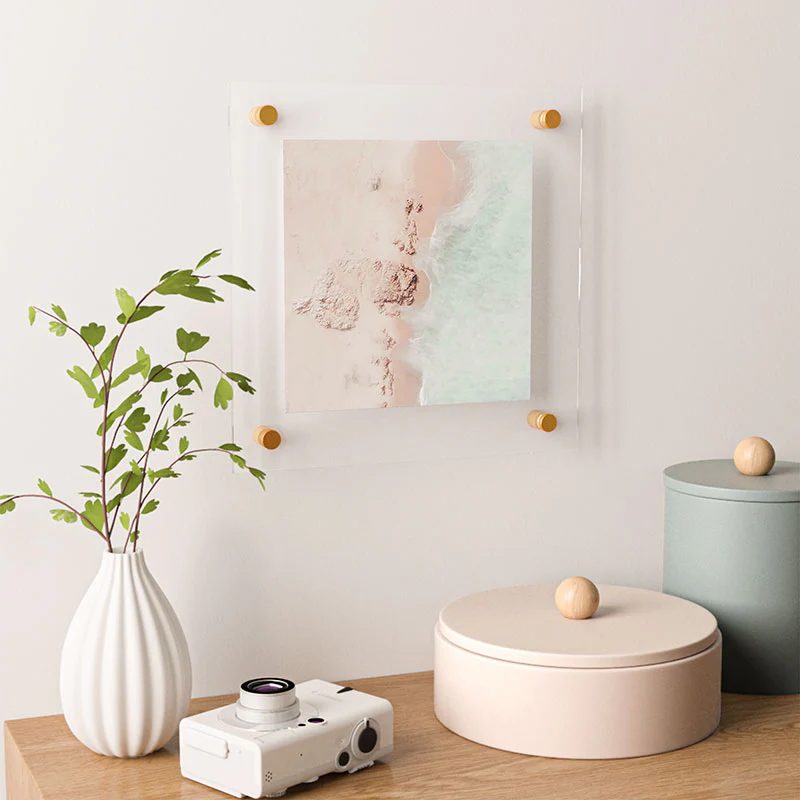 Ingrid Beddoes Aerial Mint Green Ocean Paste Floating Acrylic Print - Image 8