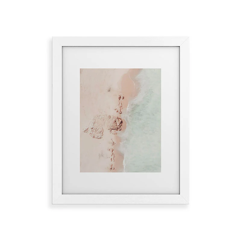 Ingrid Beddoes Aerial Mint Green Ocean Paste Framed Art Print - Image 13