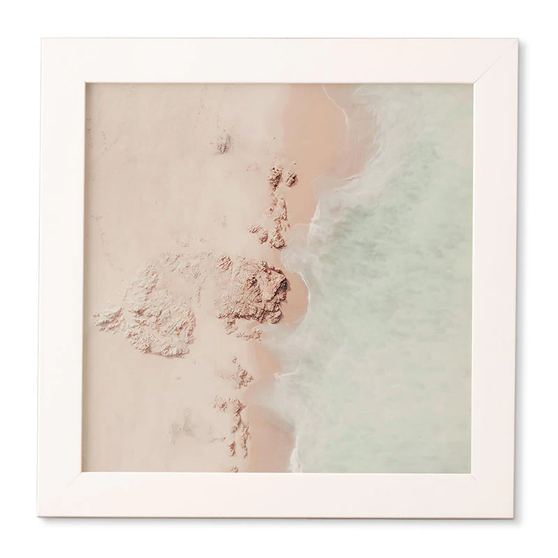Ingrid Beddoes Aerial Mint Green Ocean Paste Framed Wall Art - Image 13