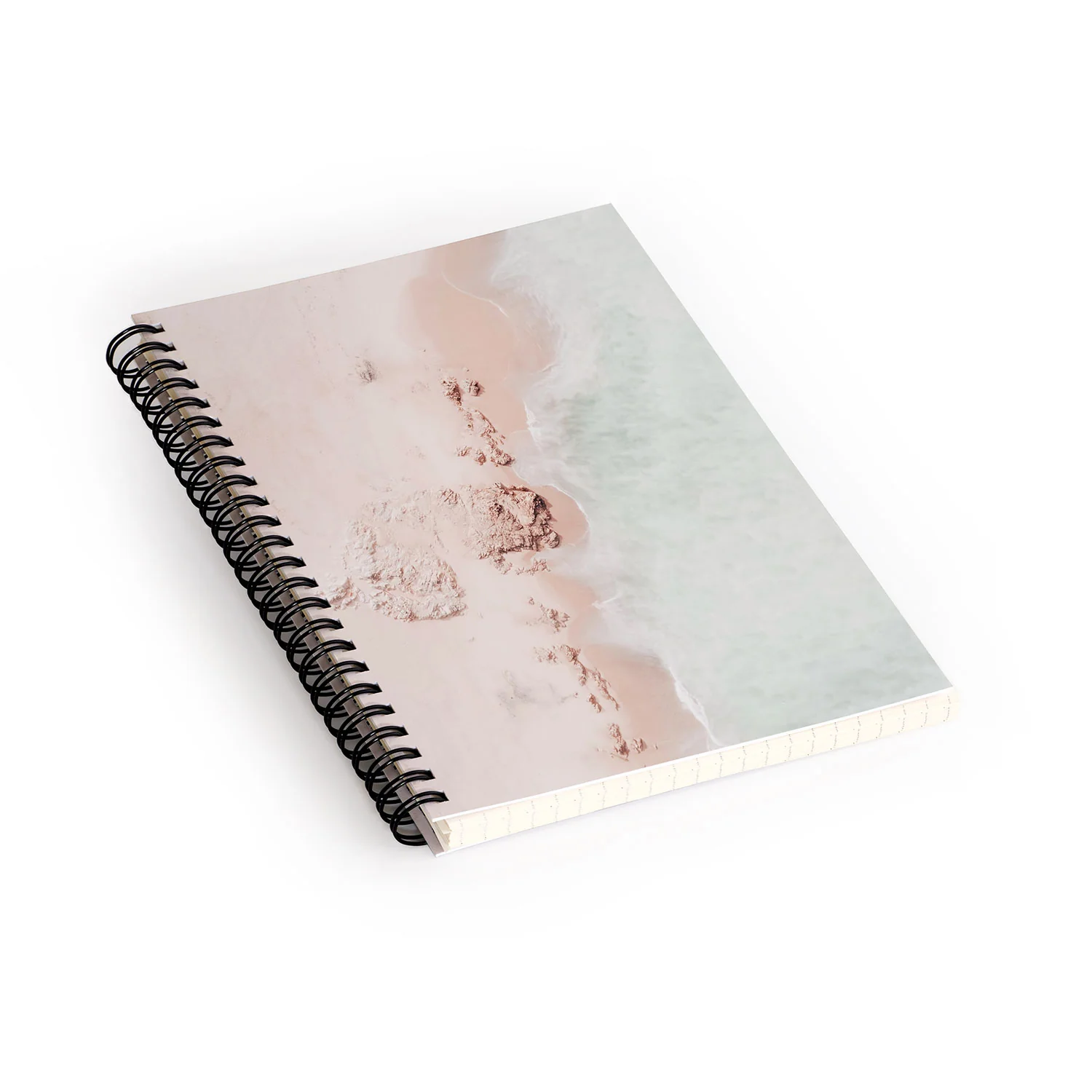 Ingrid Beddoes Aerial Mint Green Ocean Paste Spiral Notebook