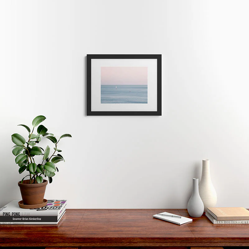 Ingrid Beddoes Ocean Pink Sky Framed Art Print - Image 8