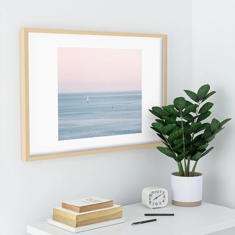 Ingrid Beddoes Ocean Pink Sky Recessed Framing Rectangle - Image 30