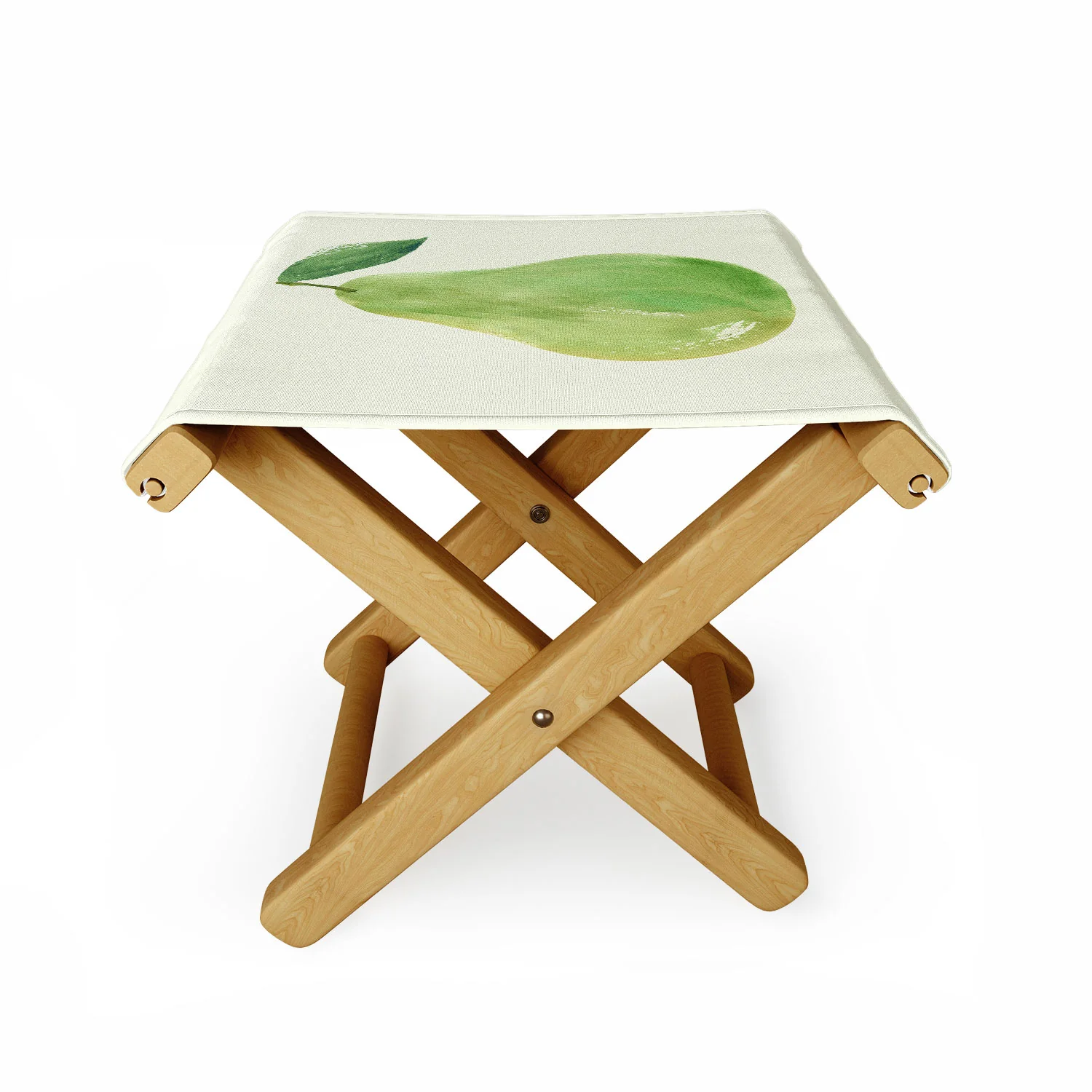 Intemporalis Pear Watercolor Illustration Folding Stool
