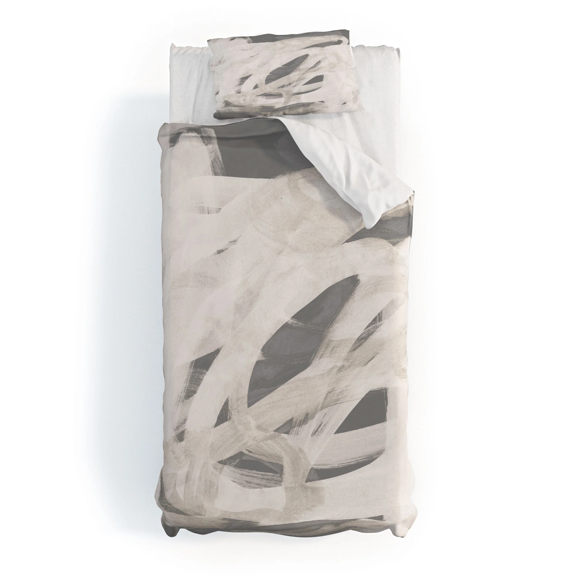 Iris Lehnhardt abstract brushstrokes neutral Duvet Cover - Image 25