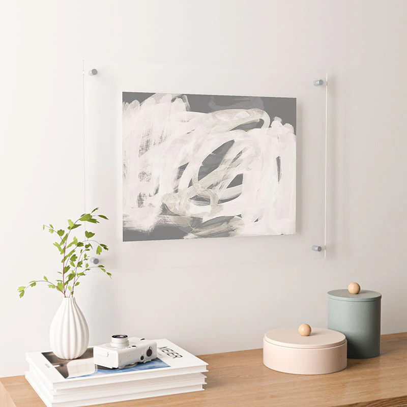 Iris Lehnhardt abstract brushstrokes neutral Floating Acrylic Print - Image 22