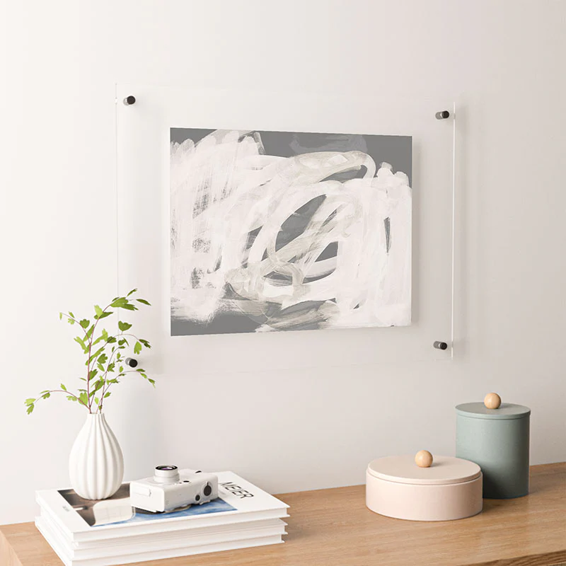 Iris Lehnhardt abstract brushstrokes neutral Floating Acrylic Print - Image 24