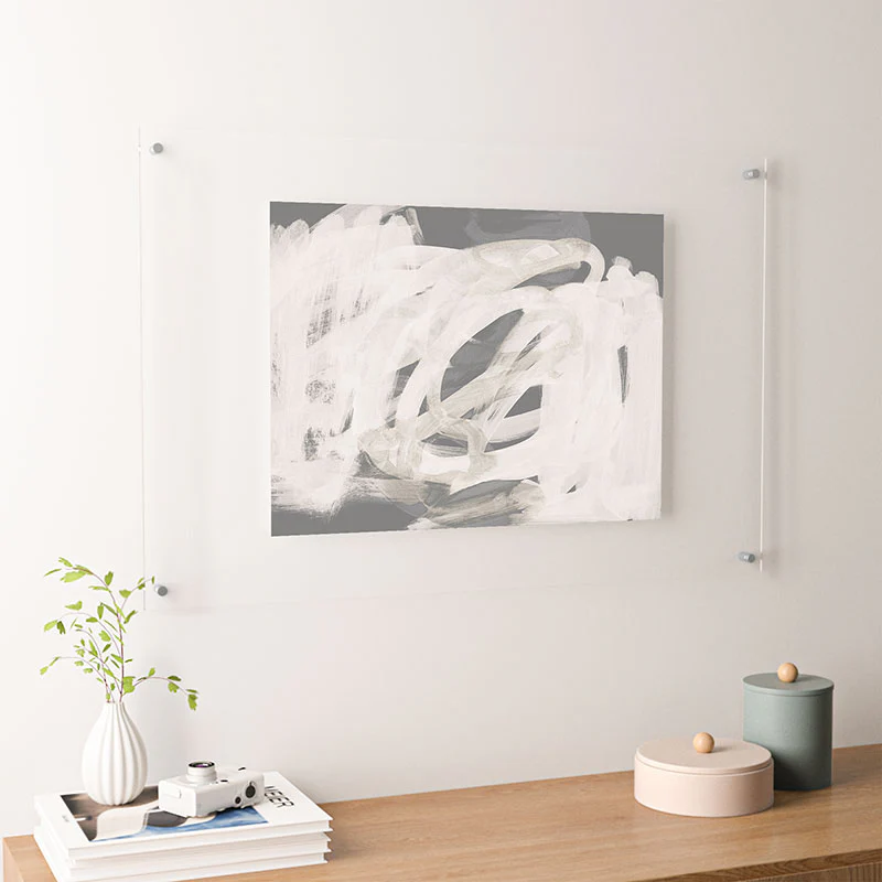 Iris Lehnhardt abstract brushstrokes neutral Floating Acrylic Print - Image 34