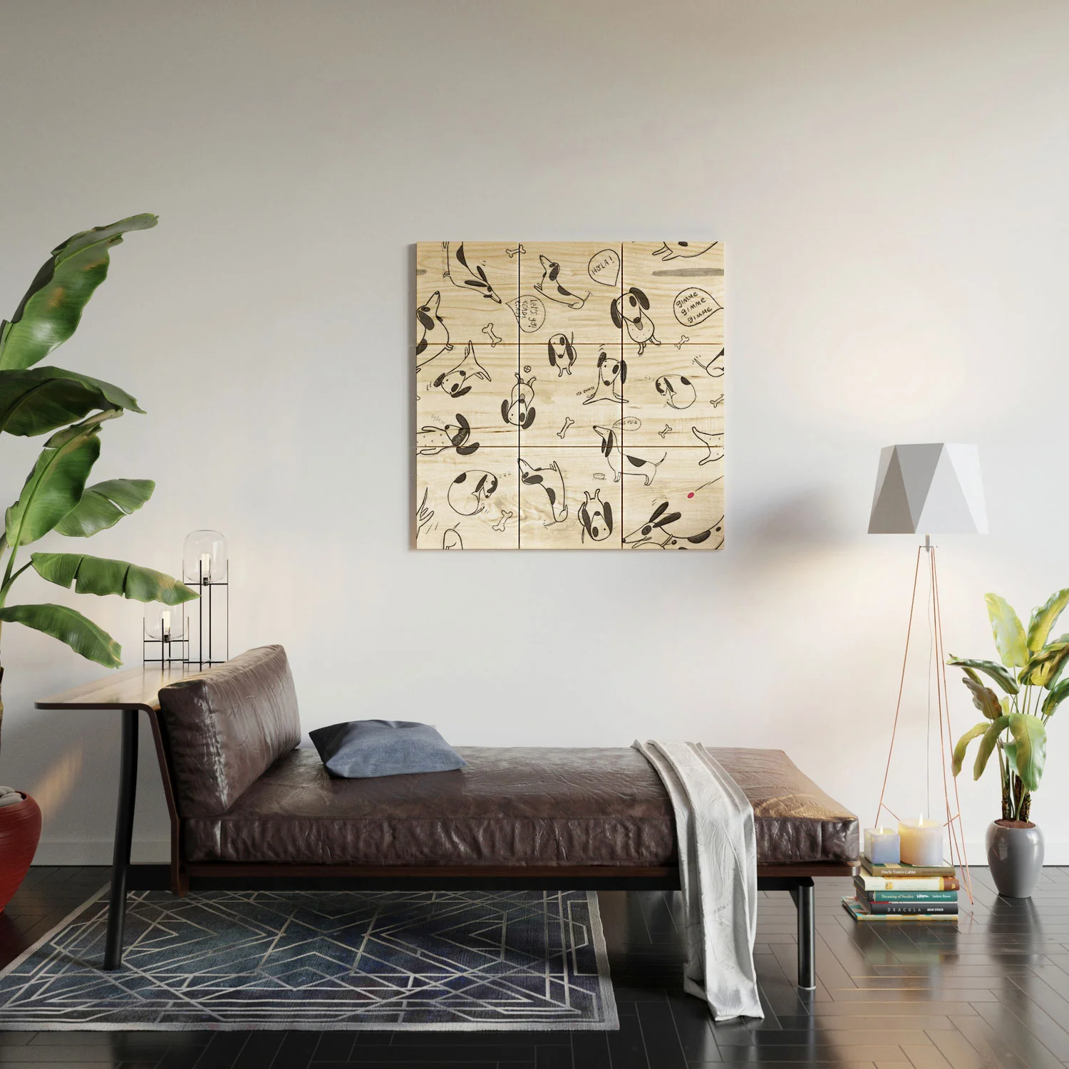 Isa Zapata Doxie Wood Wall Mural - Image 4
