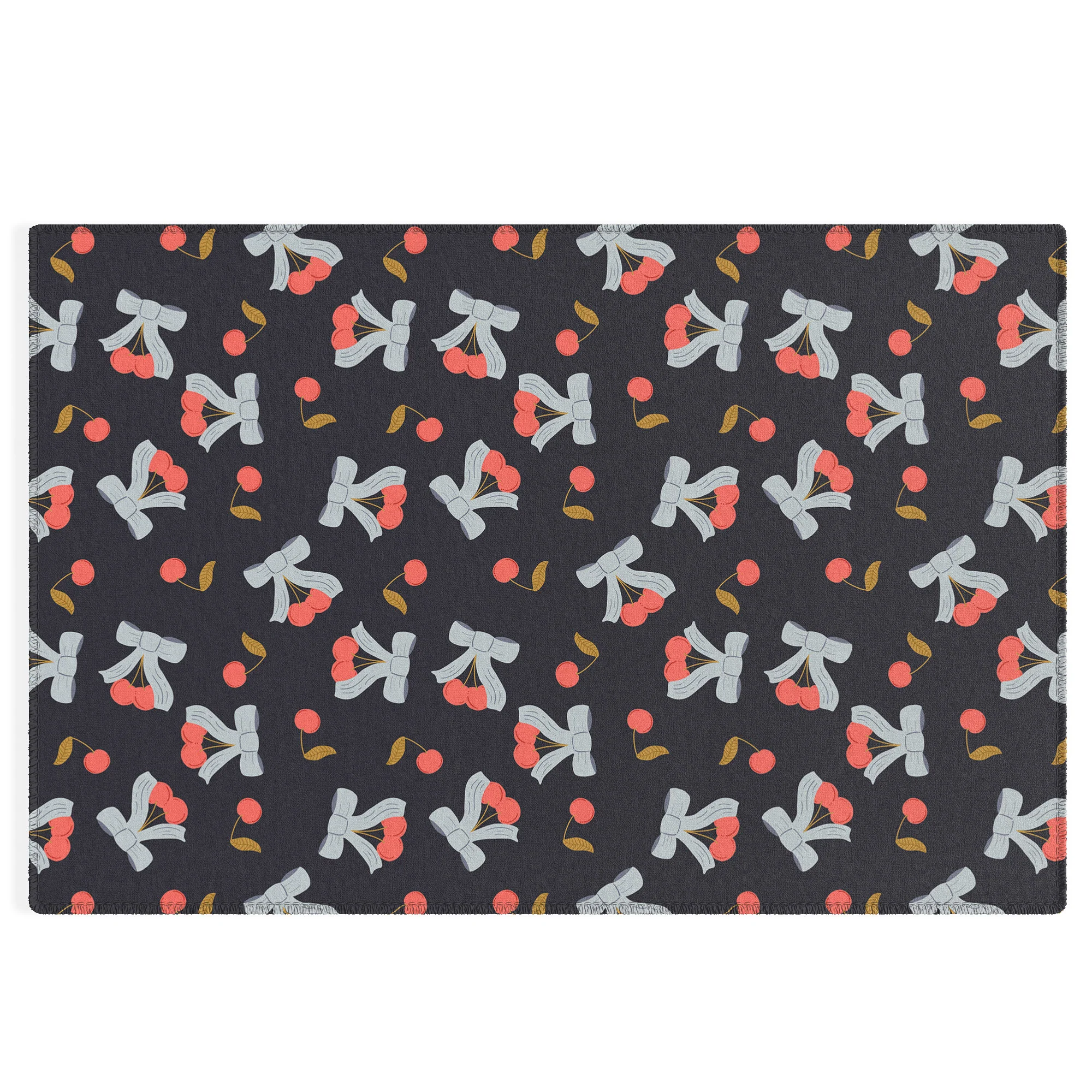 Jennifer Labre Cherries and Bows Outdoor Rug - Image 3