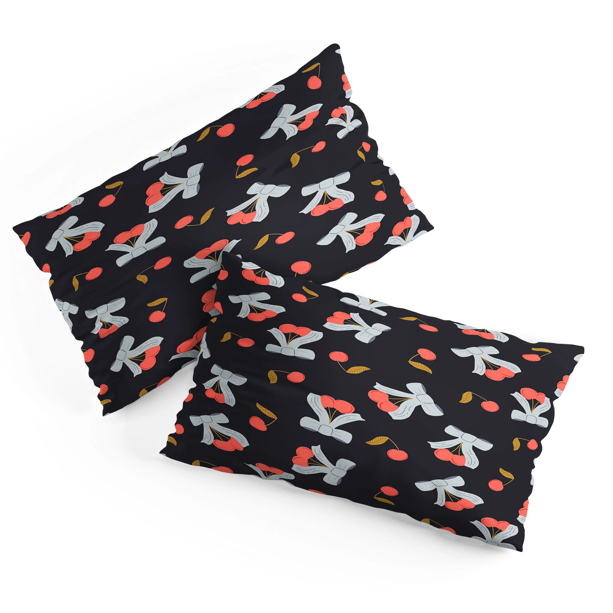 Jennifer Labre Cherries and Bows Pillow Shams - Image 4