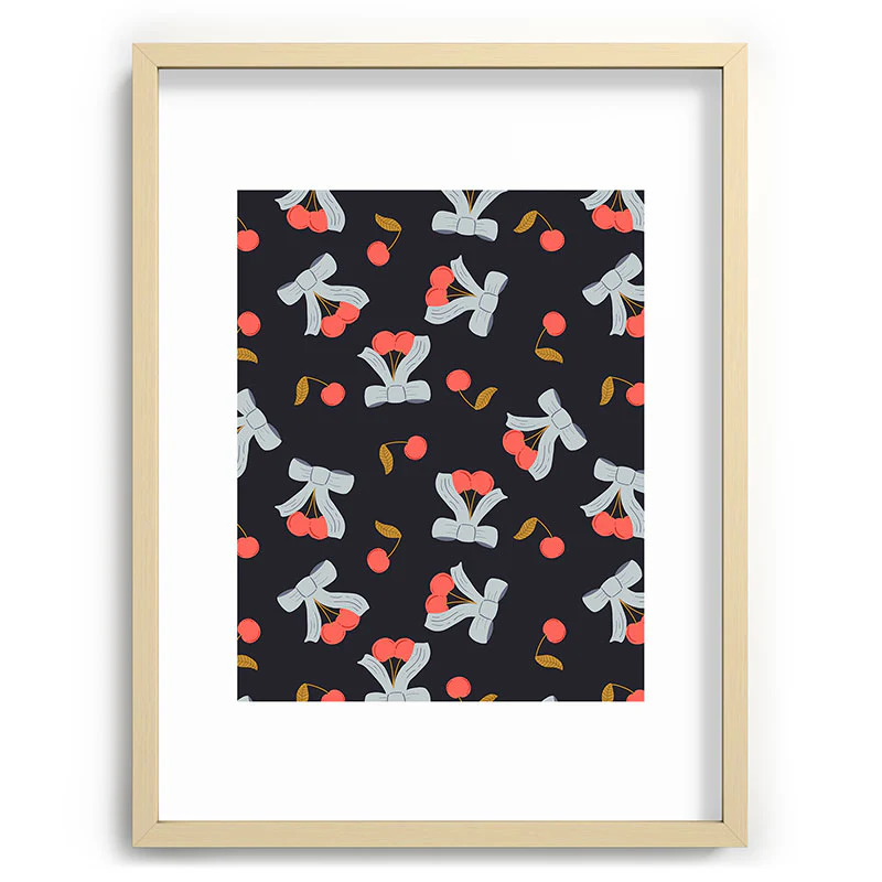 Jennifer Labre Cherries and Bows Recessed Framing Rectangle - Image 21