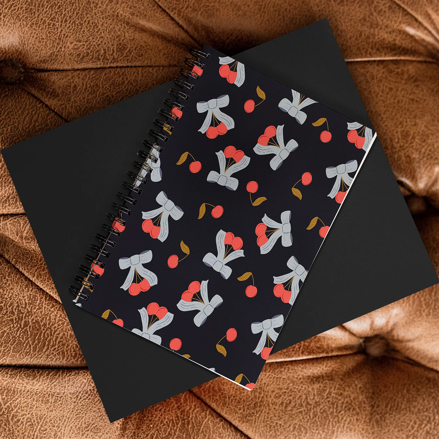 Jennifer Labre Cherries and Bows Spiral Notebook - Image 4