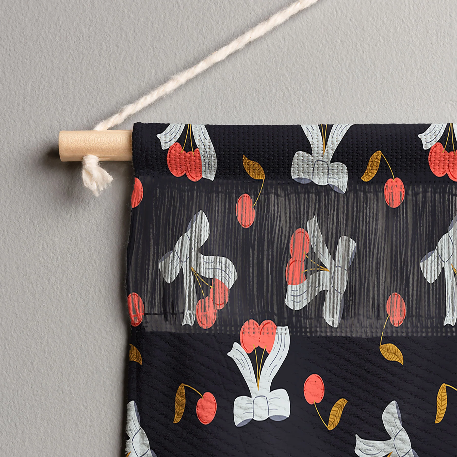 Jennifer Labre Cherries and Bows Wall Hanging Portrait - Image 6