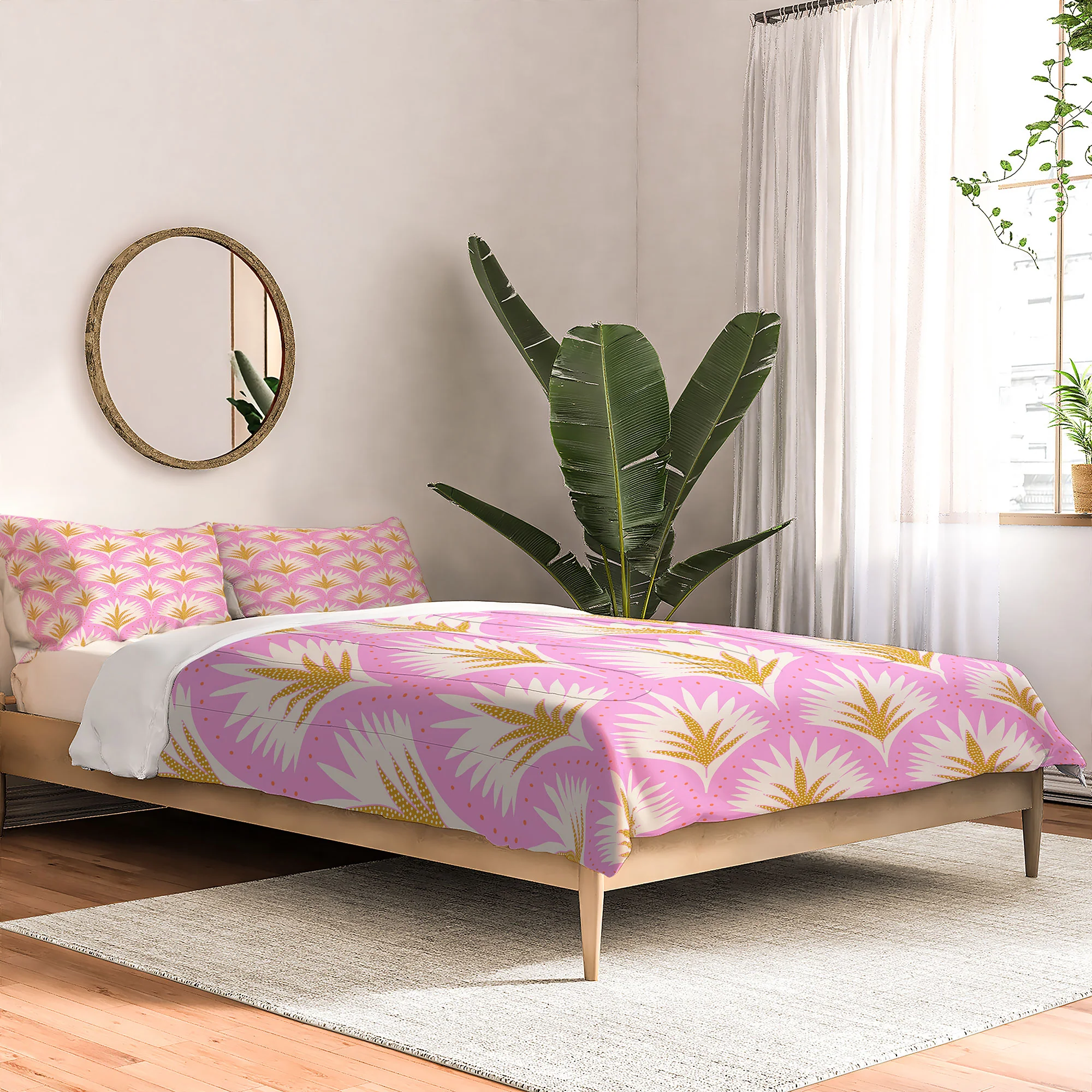 Jennifer Labre Pink Palmetto Comforter - Image 14