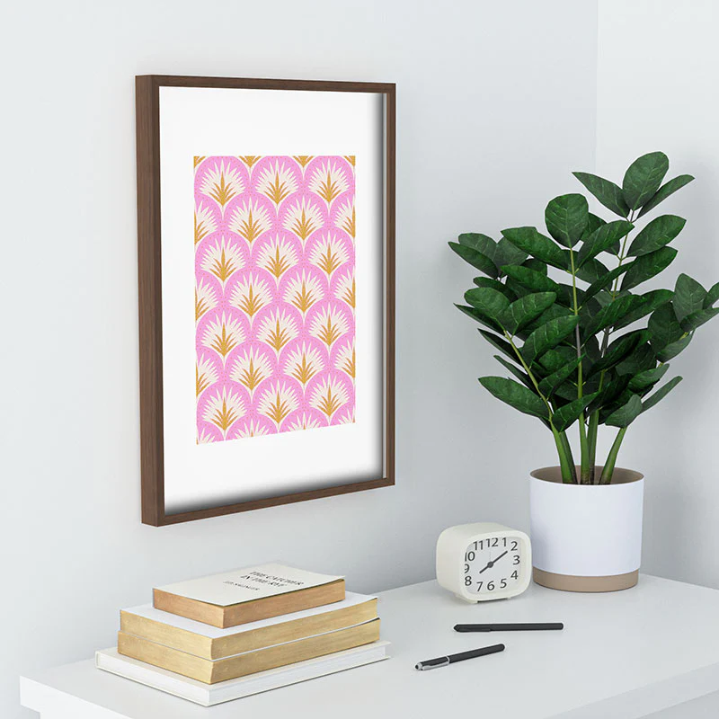 Jennifer Labre Pink Palmetto Recessed Framing Rectangle - Image 24