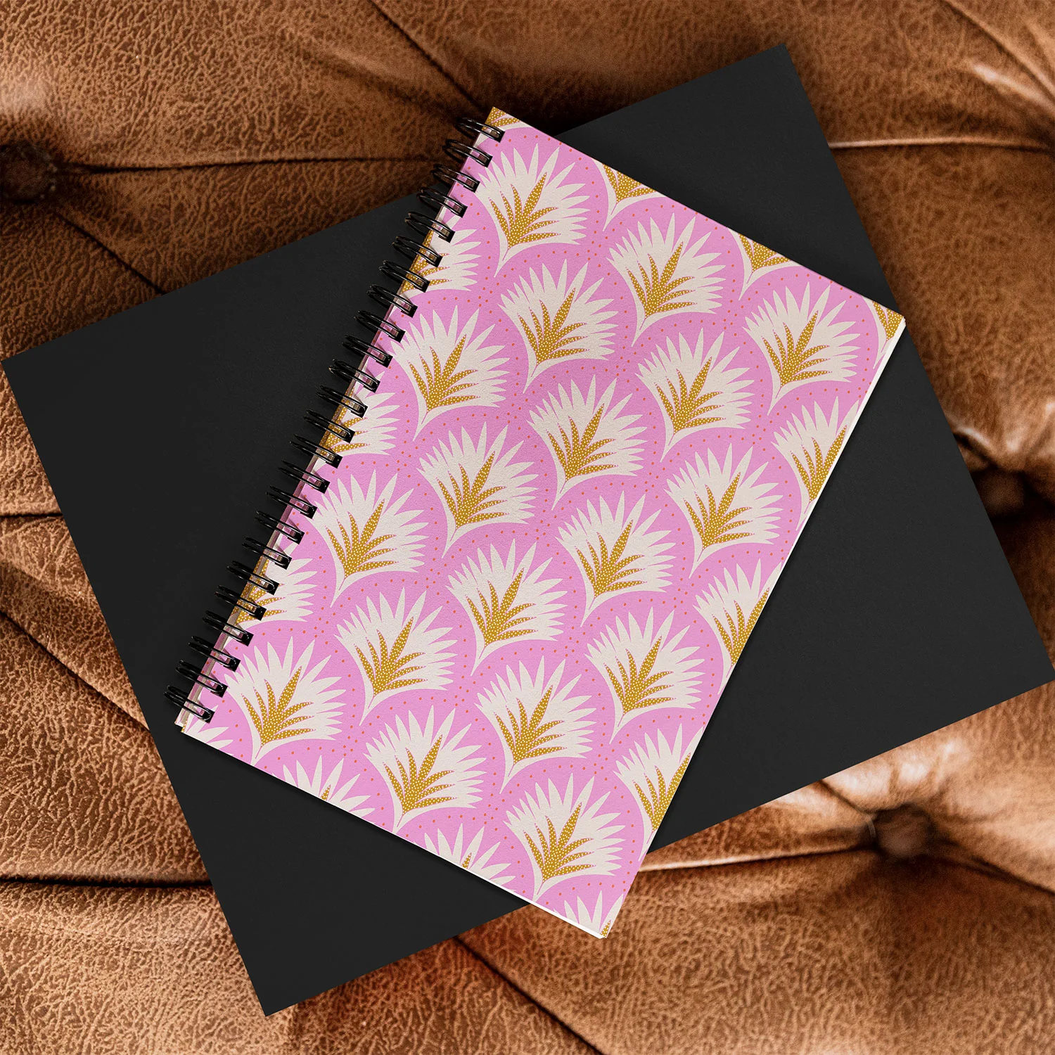 Jennifer Labre Pink Palmetto Spiral Notebook - Image 4