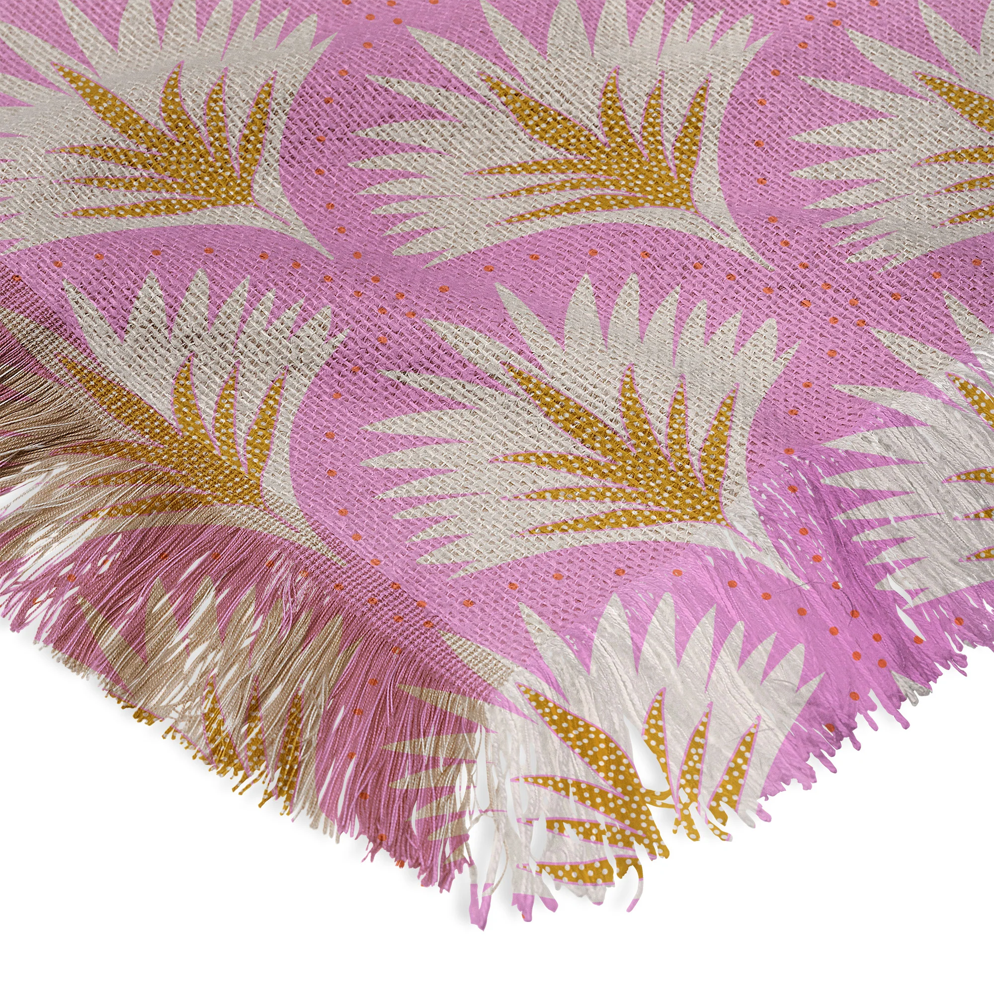 Jennifer Labre Pink Palmetto Throw Blanket - Image 5