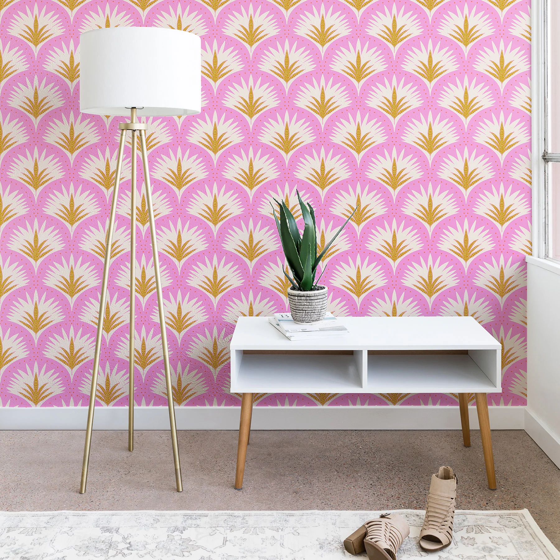 Jennifer Labre Pink Palmetto Wallpaper - Image 2