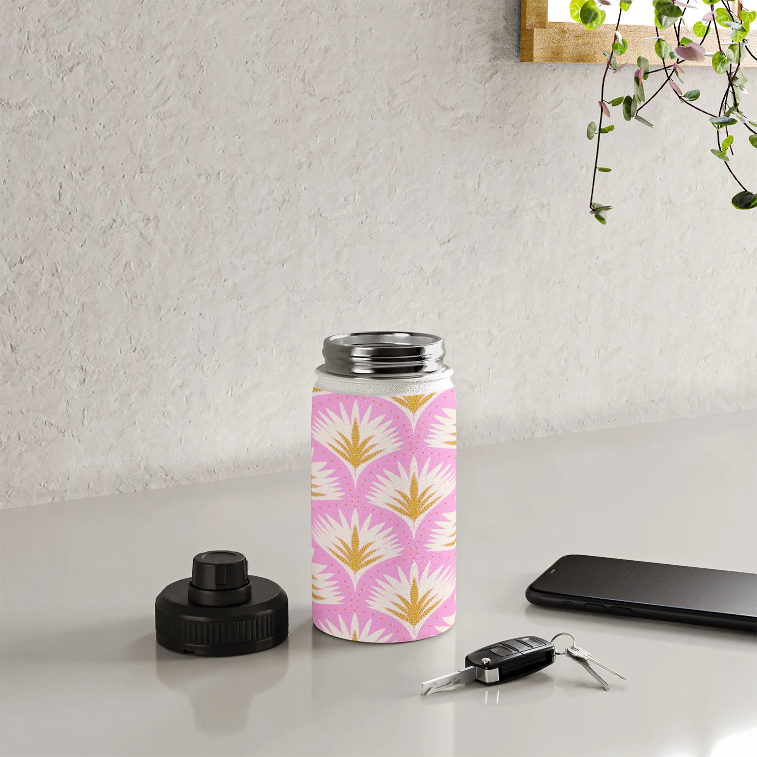 Jennifer Labre Pink Palmetto Water Bottle - Image 4