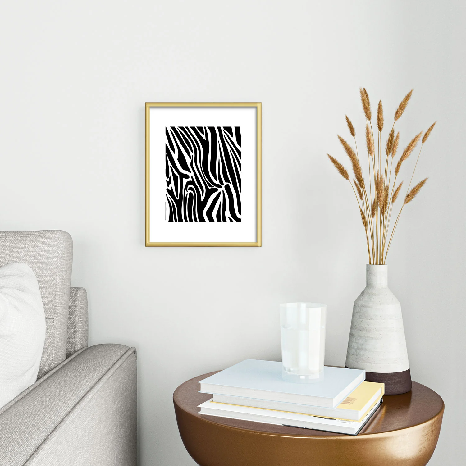 Jennifer Labre Wild Zebra Metal Framed Art Print - Image 2