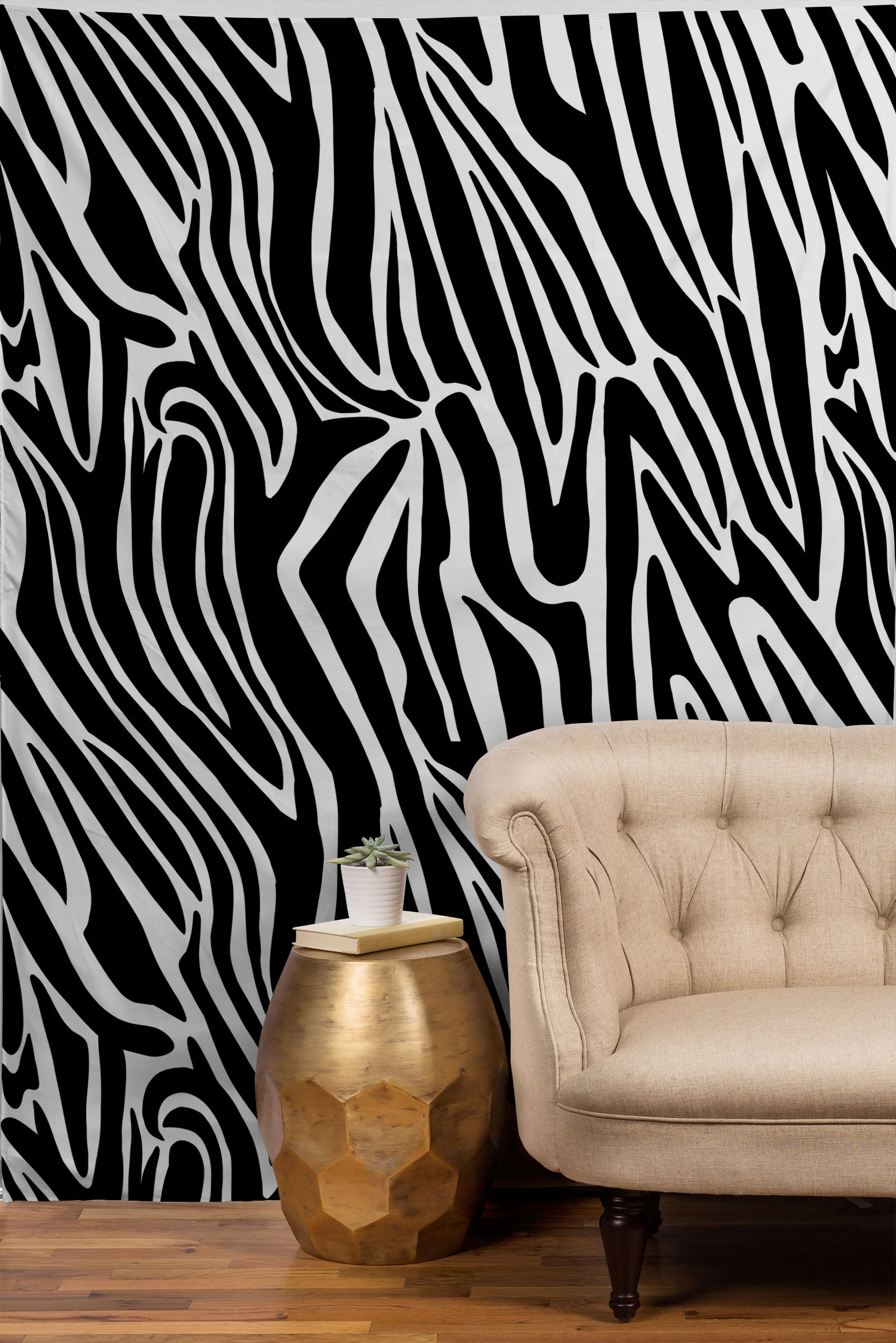 Jennifer Labre Wild Zebra Tapestry - Image 2