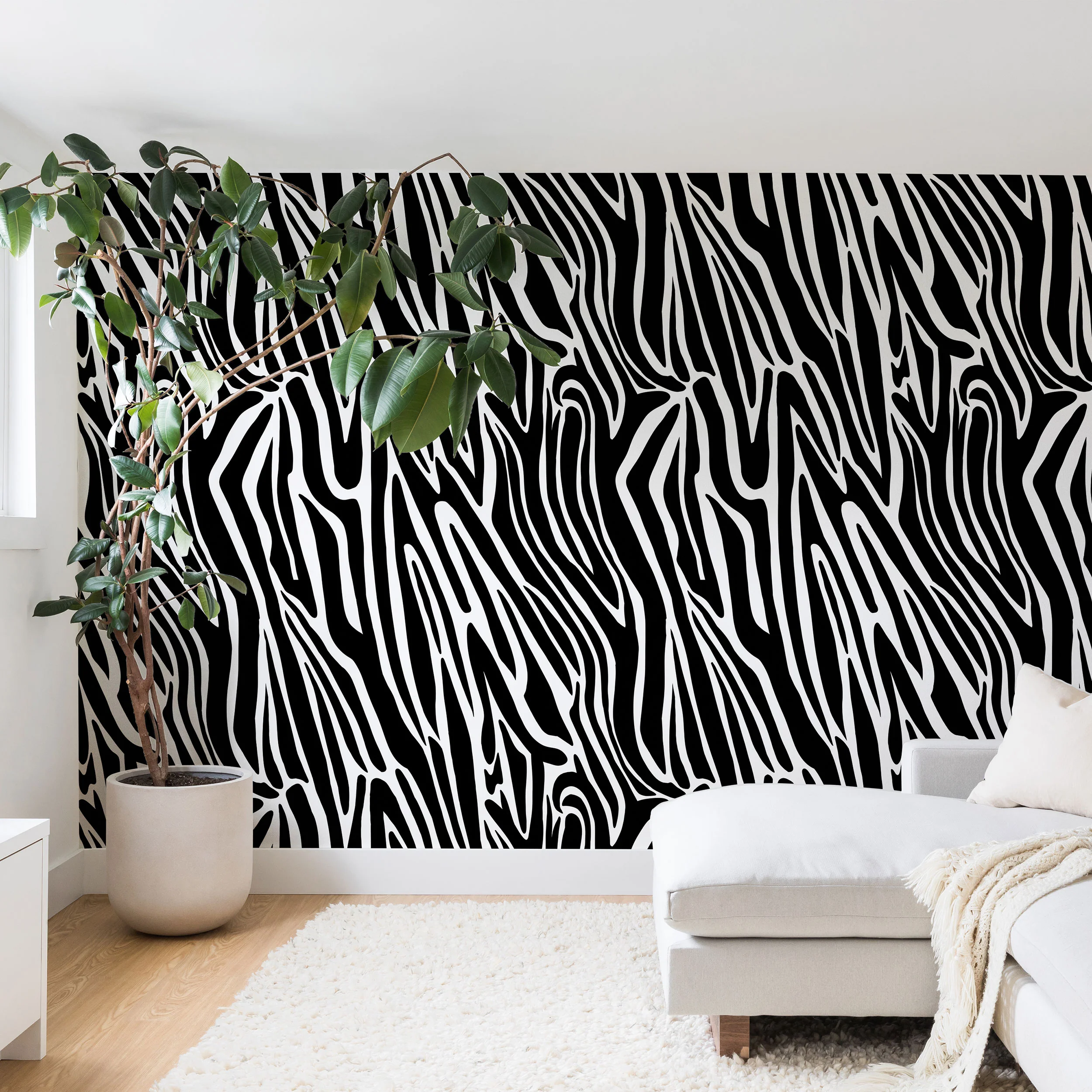Jennifer Labre Wild Zebra Wall Mural - Image 4