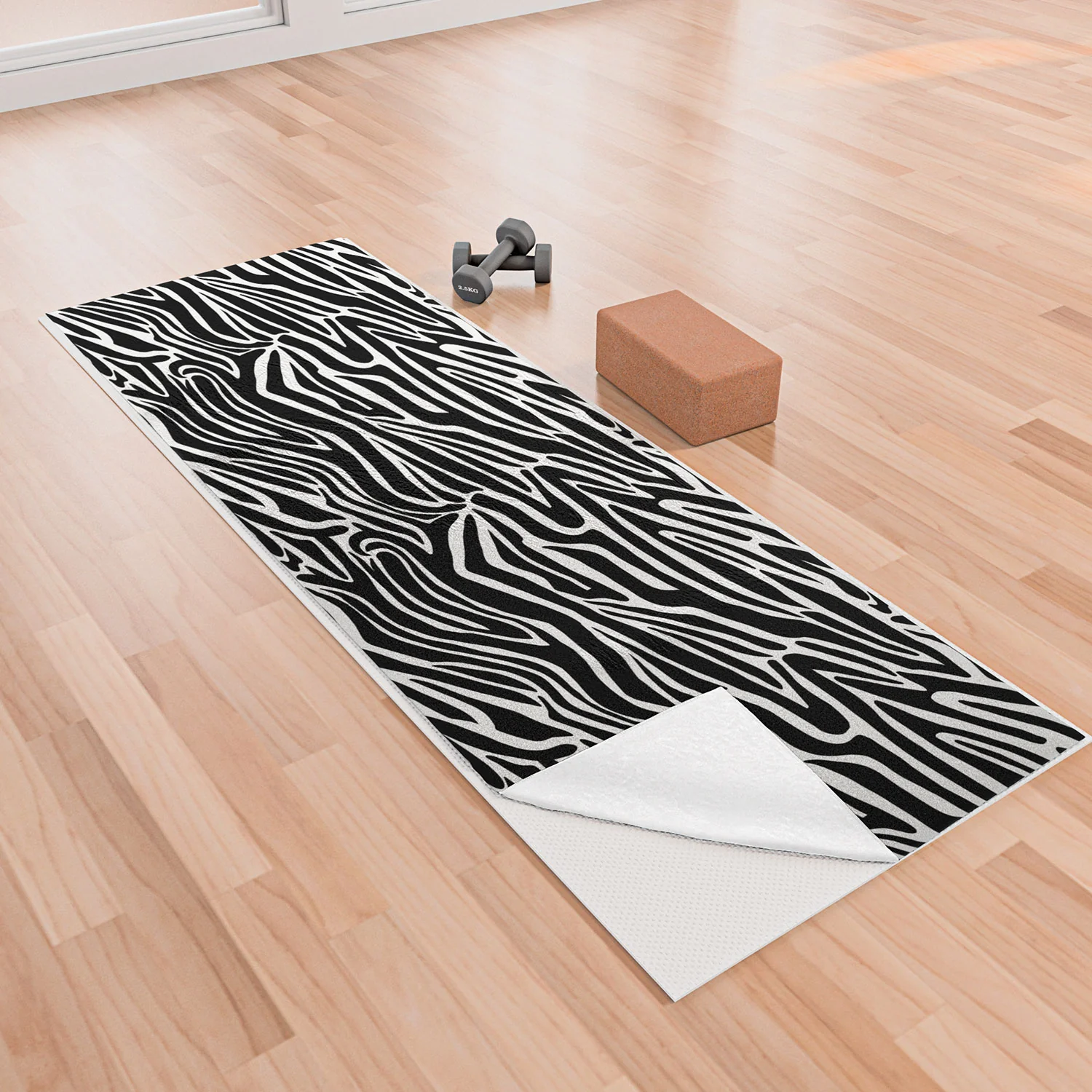 Jennifer Labre Wild Zebra Yoga Towel - Image 2
