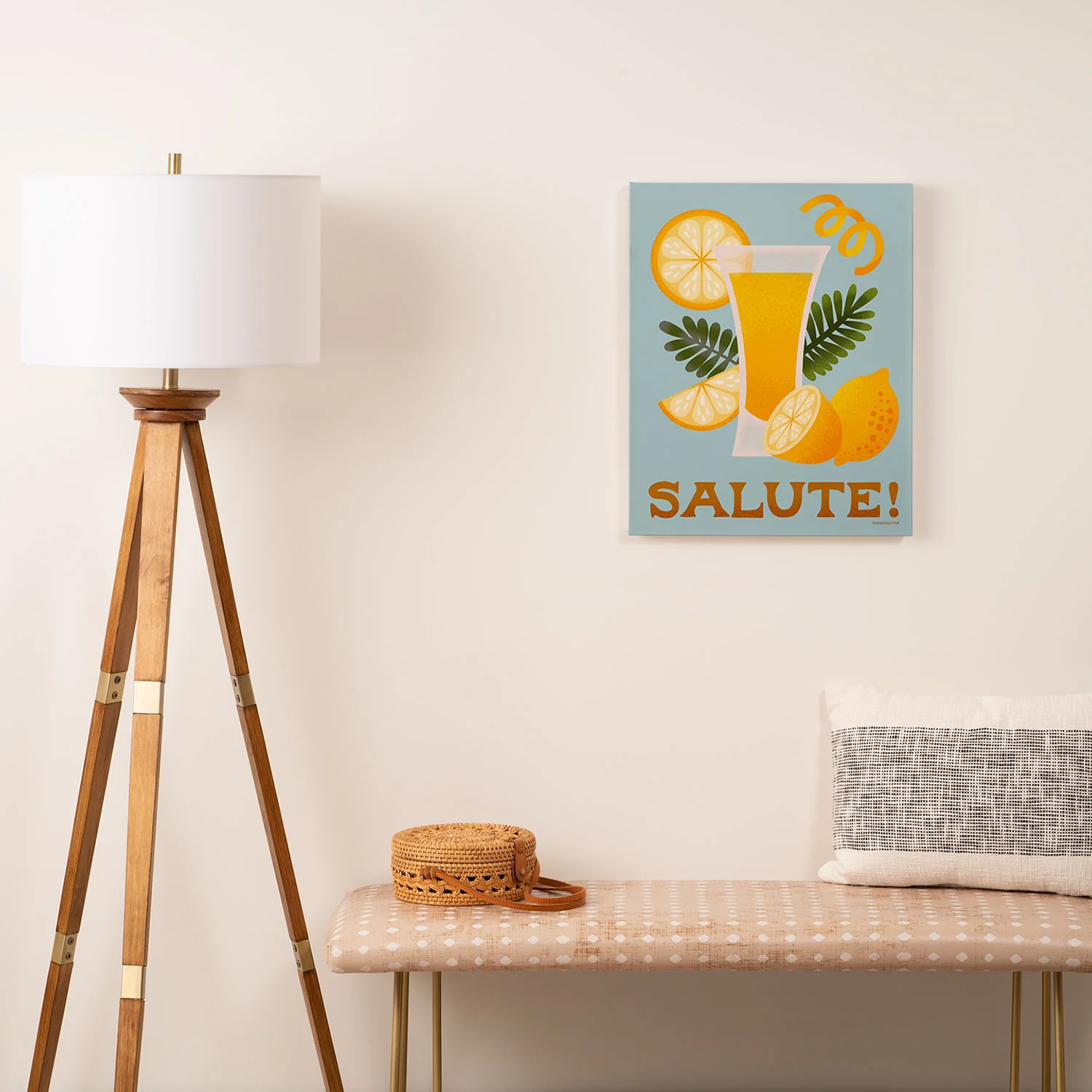 Jessica Molina Limoncello Cocktail Art Canvas - Image 3
