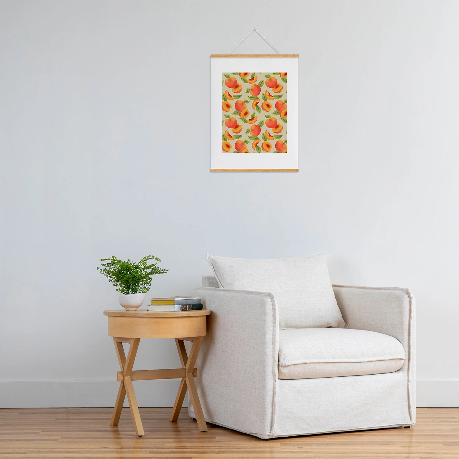 Jessica Molina Peach Pattern Art Print - Image 39