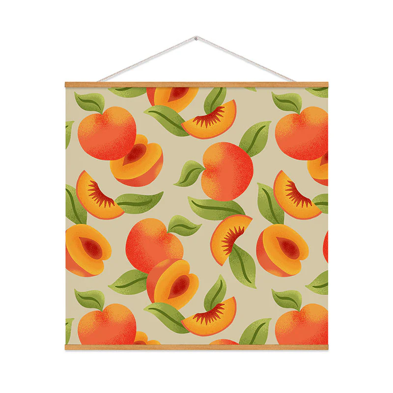 Jessica Molina Peach Pattern Art Print - Image 46