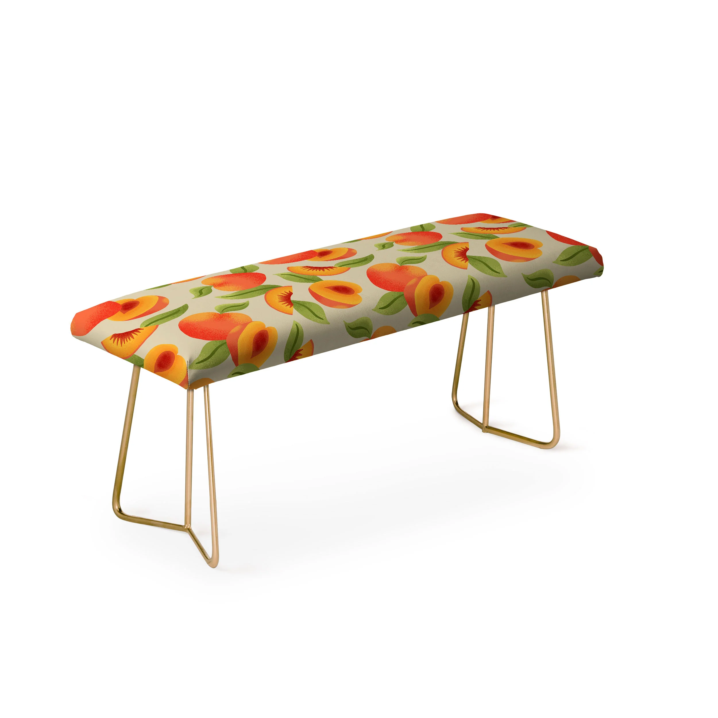 Jessica Molina Peach Pattern Bench - Image 3