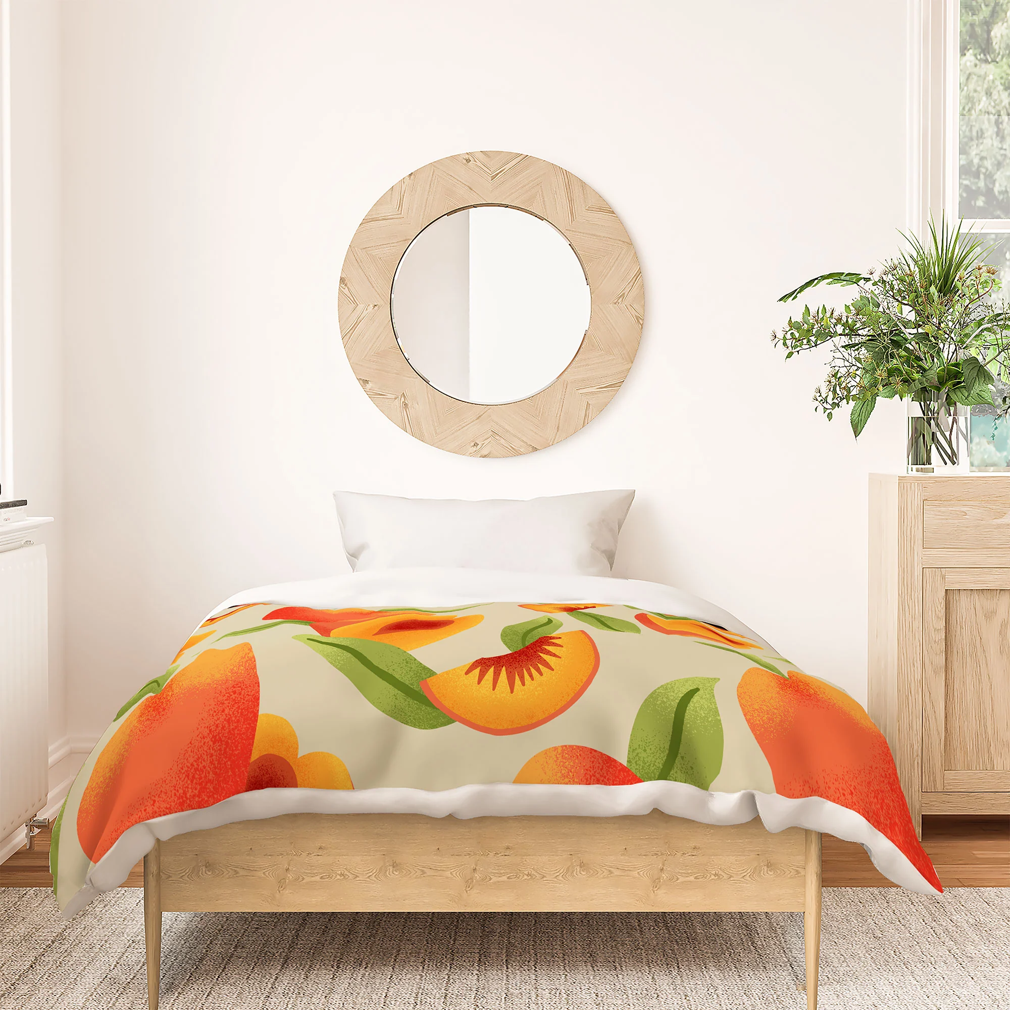 Jessica Molina Peach Pattern Duvet Cover - Image 10