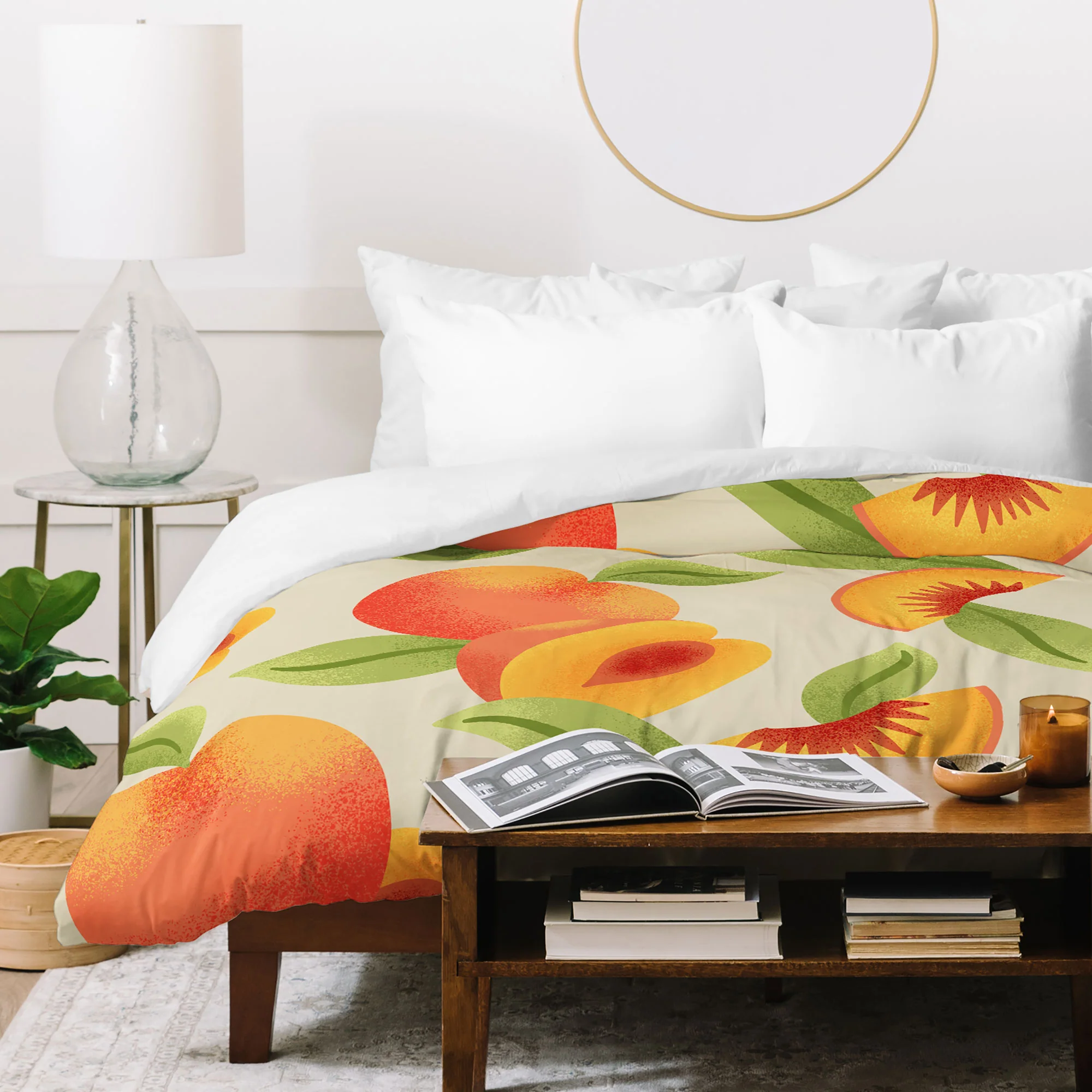 Jessica Molina Peach Pattern Duvet Cover - Image 11