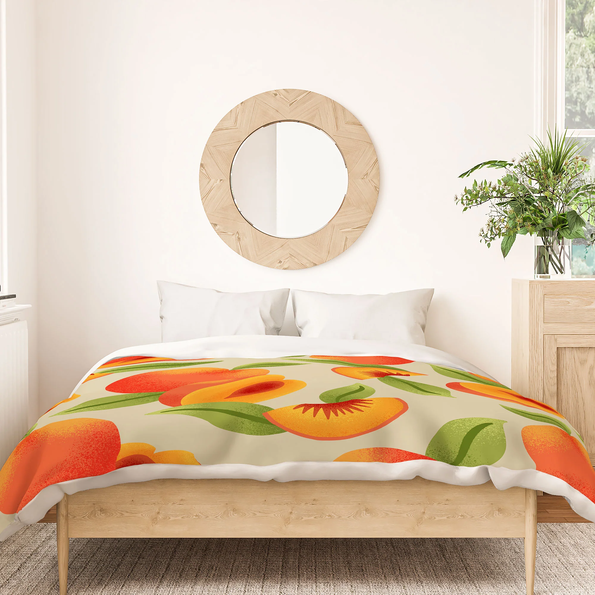 Jessica Molina Peach Pattern Duvet Cover - Image 2