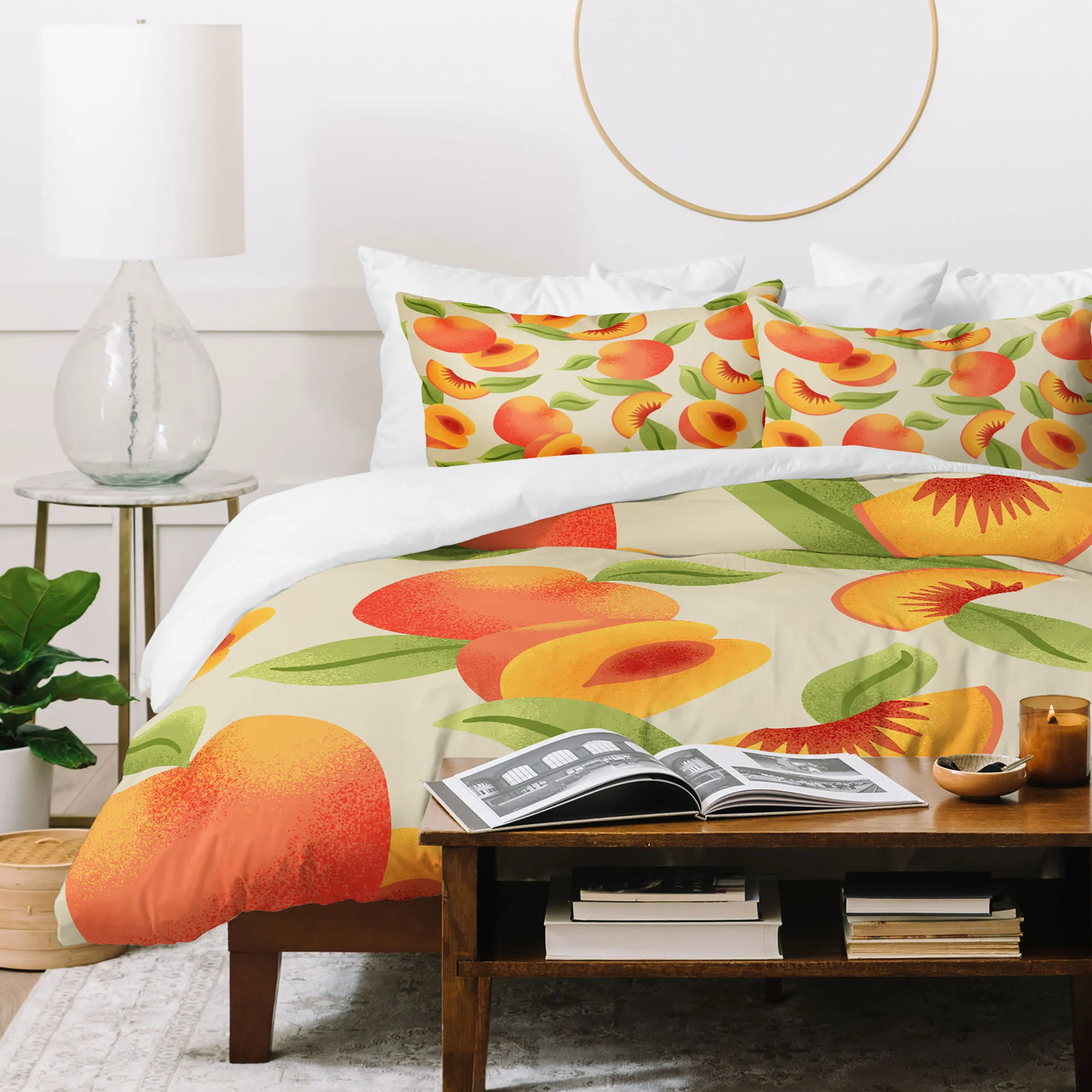Jessica Molina Peach Pattern Duvet Cover - Image 43