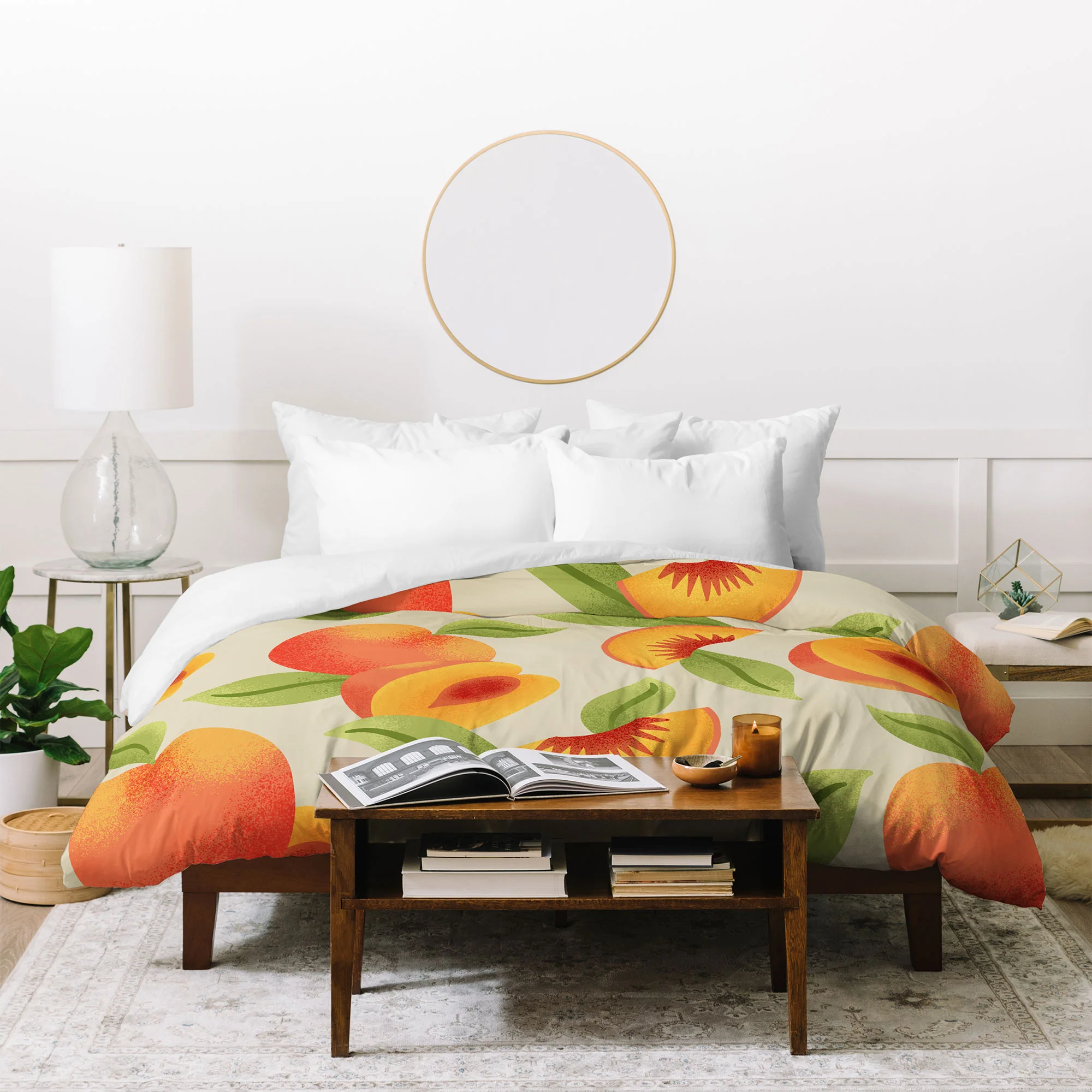 Jessica Molina Peach Pattern Duvet Cover - Image 8