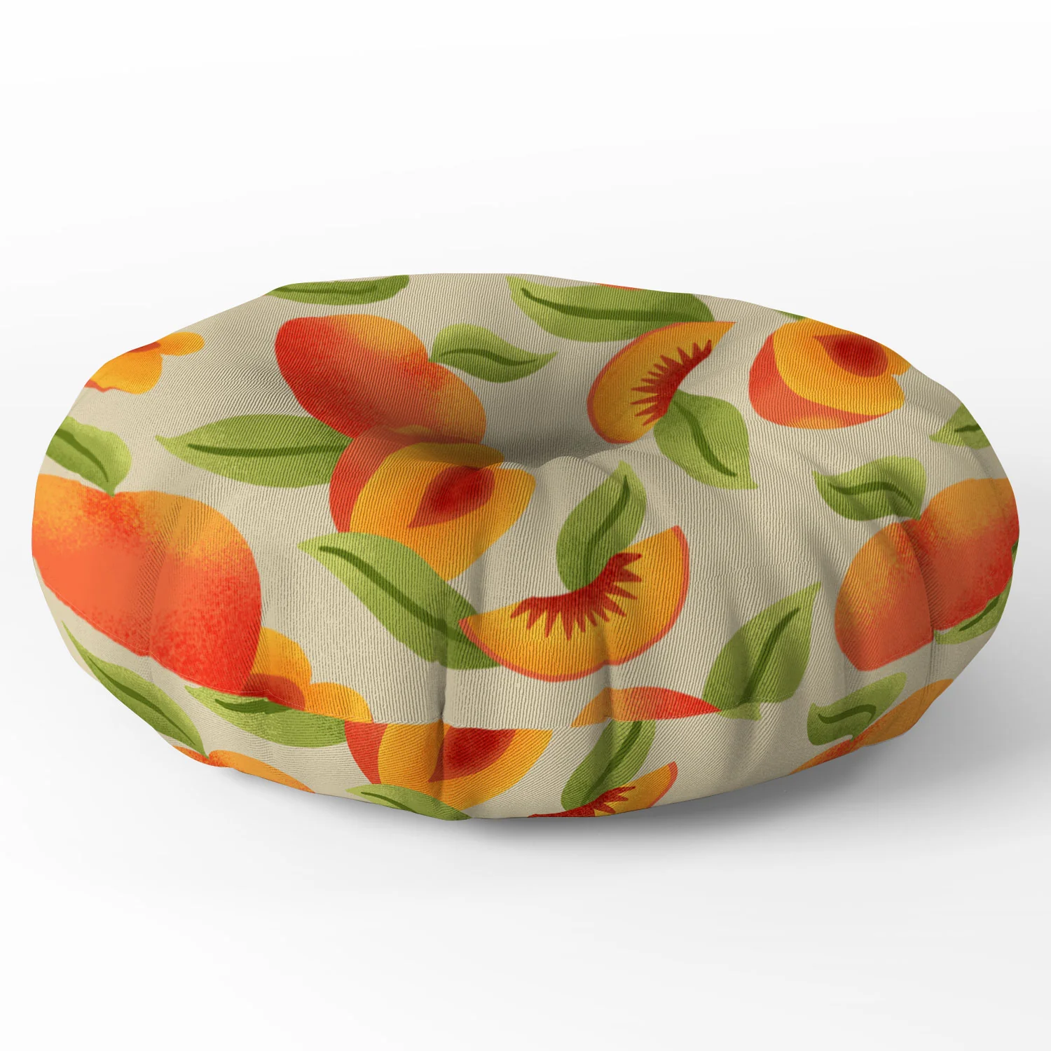 Jessica Molina Peach Pattern Floor Pillow Round - Image 3