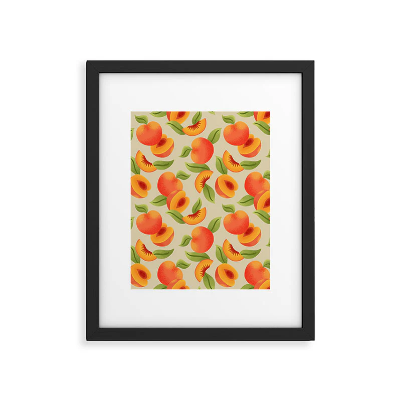 Jessica Molina Peach Pattern Framed Art Print - Image 33