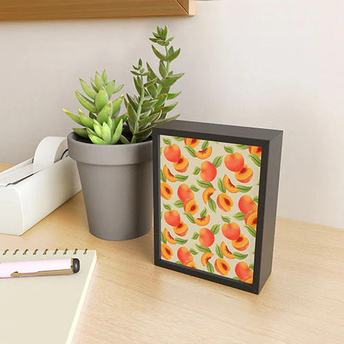 Jessica Molina Peach Pattern Framed Mini Art Print - Image 6