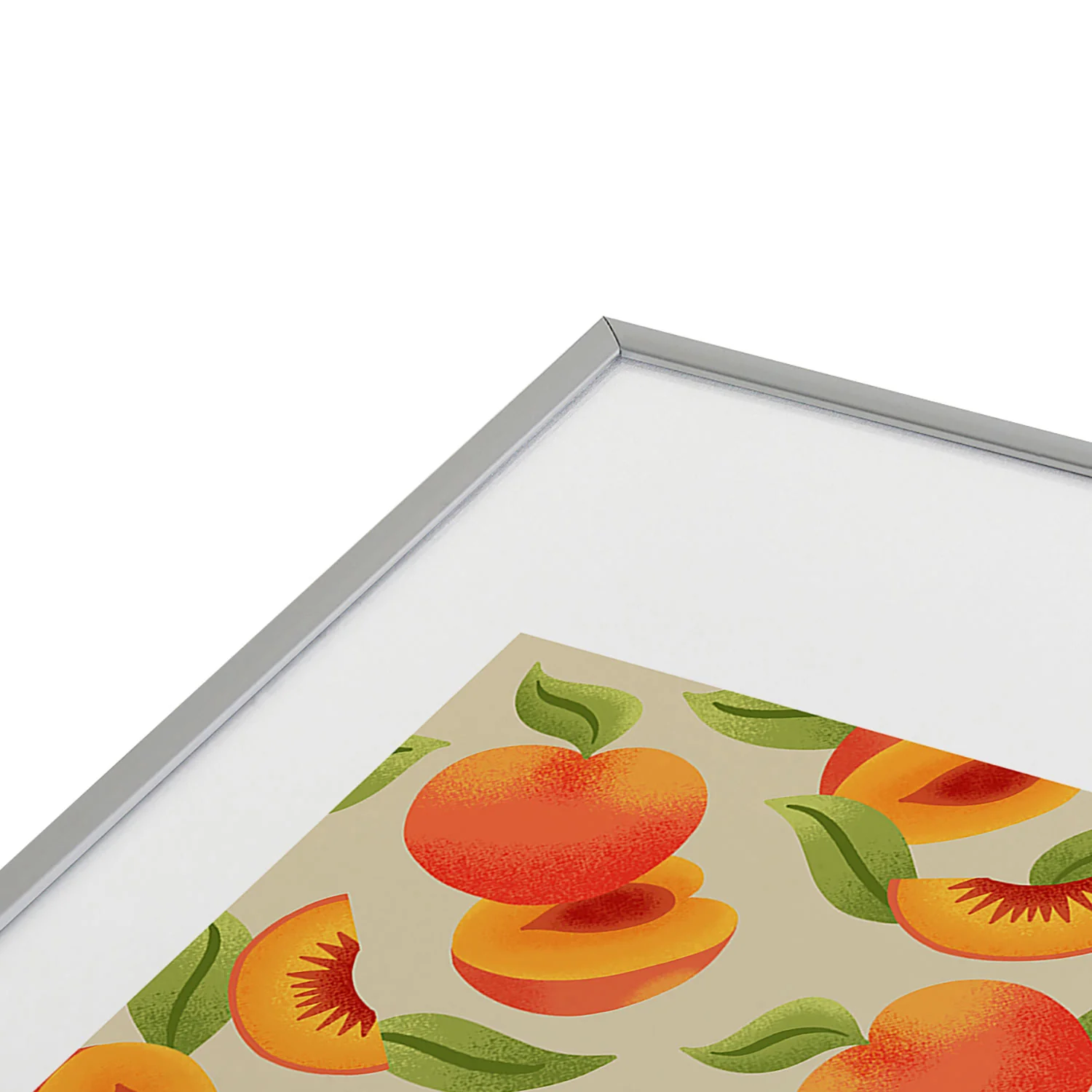 Jessica Molina Peach Pattern Metal Framed Art Print - Image 19