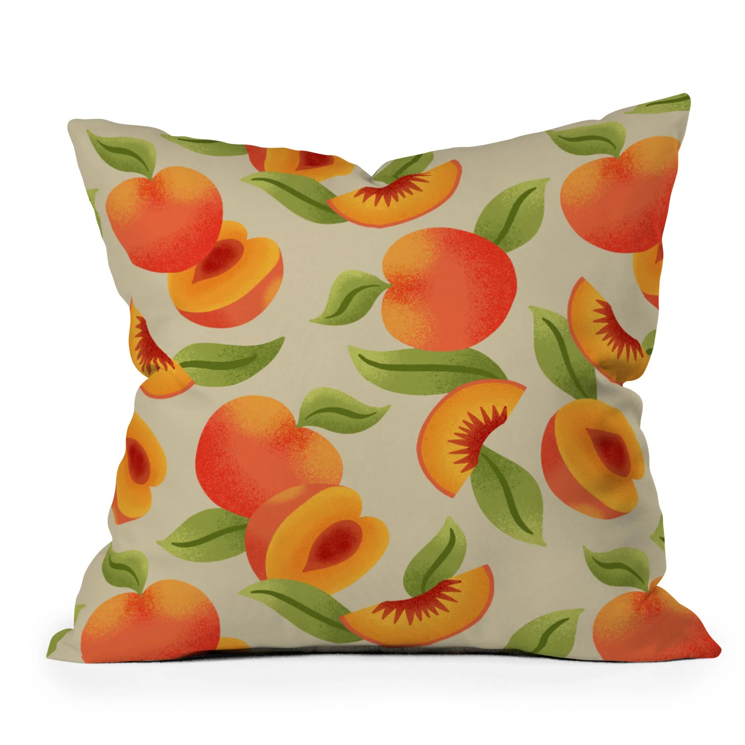 Jessica Molina Peach Pattern Outdoor Throw Pillow - Image 3