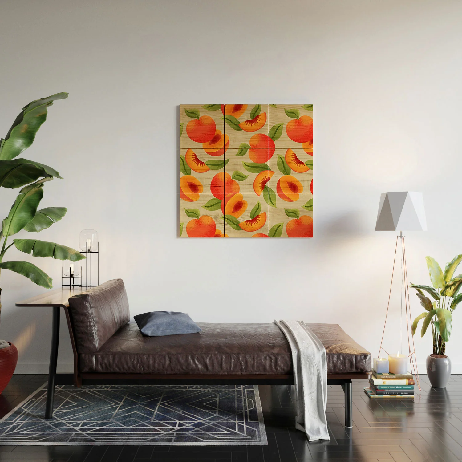 Jessica Molina Peach Pattern Wood Wall Mural - Image 4