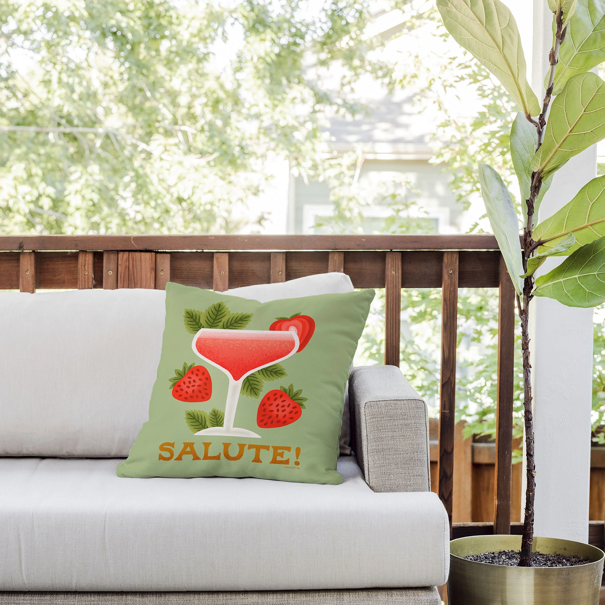 Jessica Molina Rossini Outdoor Throw Pillow - Image 6