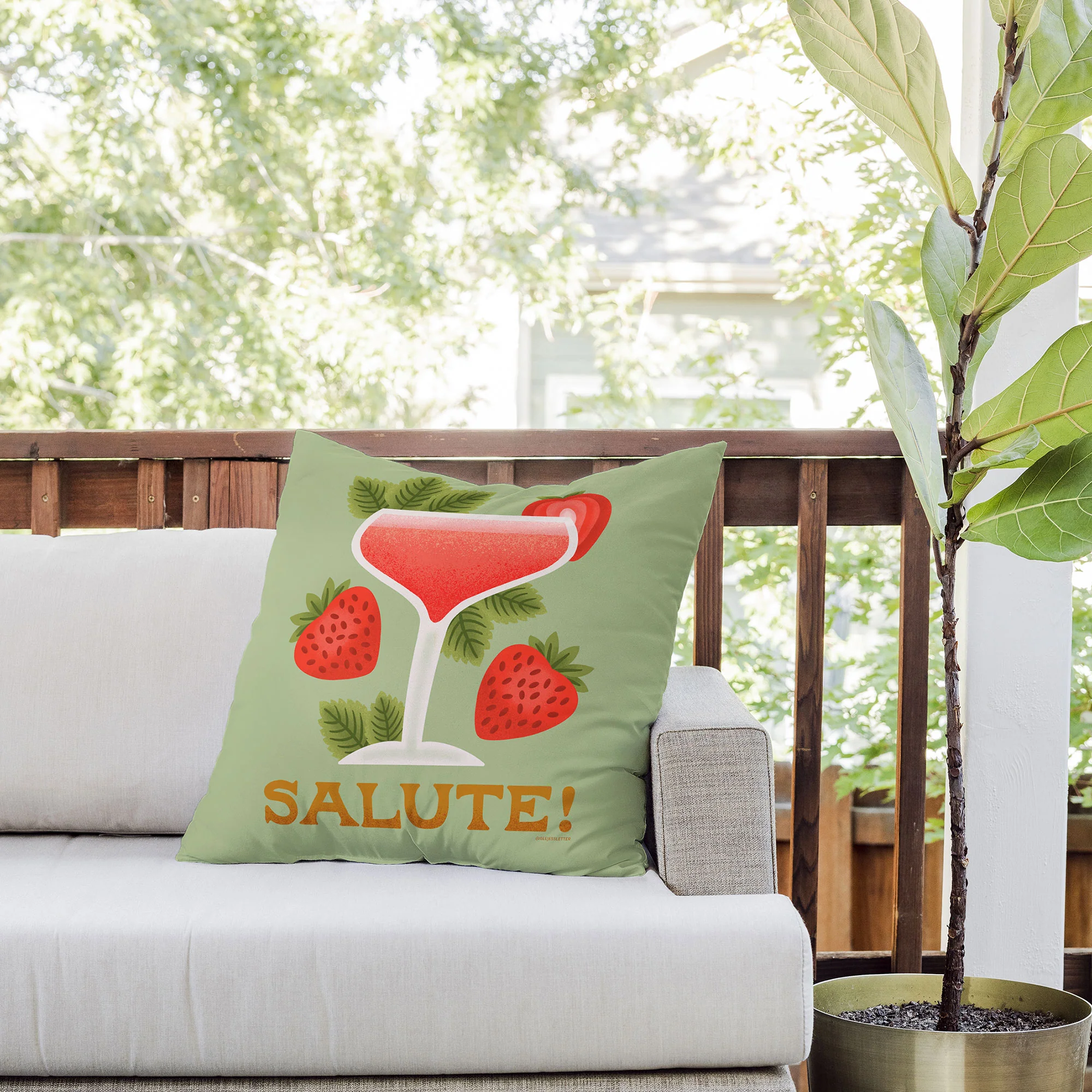 Jessica Molina Rossini Outdoor Throw Pillow - Image 7